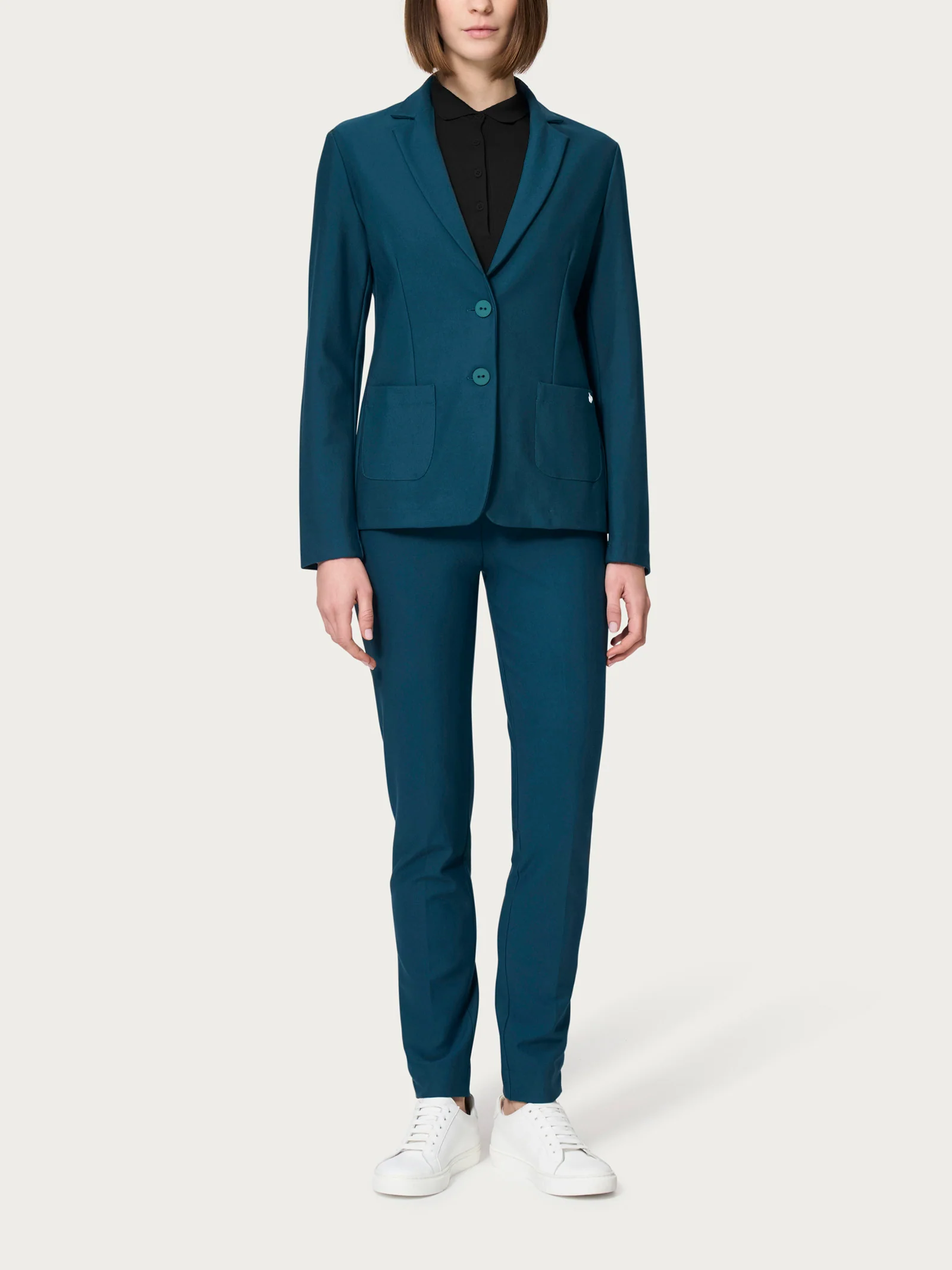 Blazer con due bottoni in Compact - Reflecting Pond - Image 4