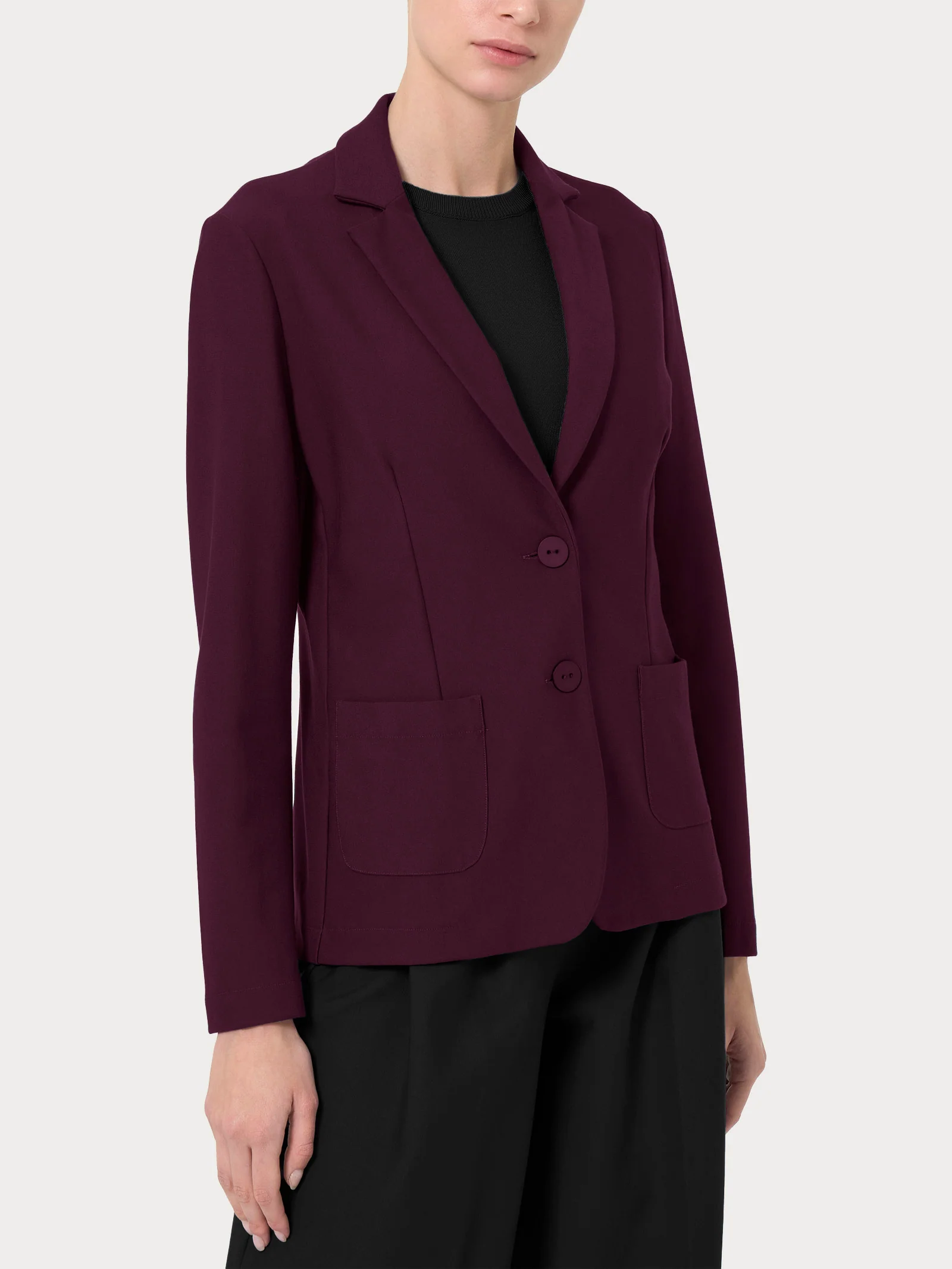 Blazer con due bottoni in Compact - Fig