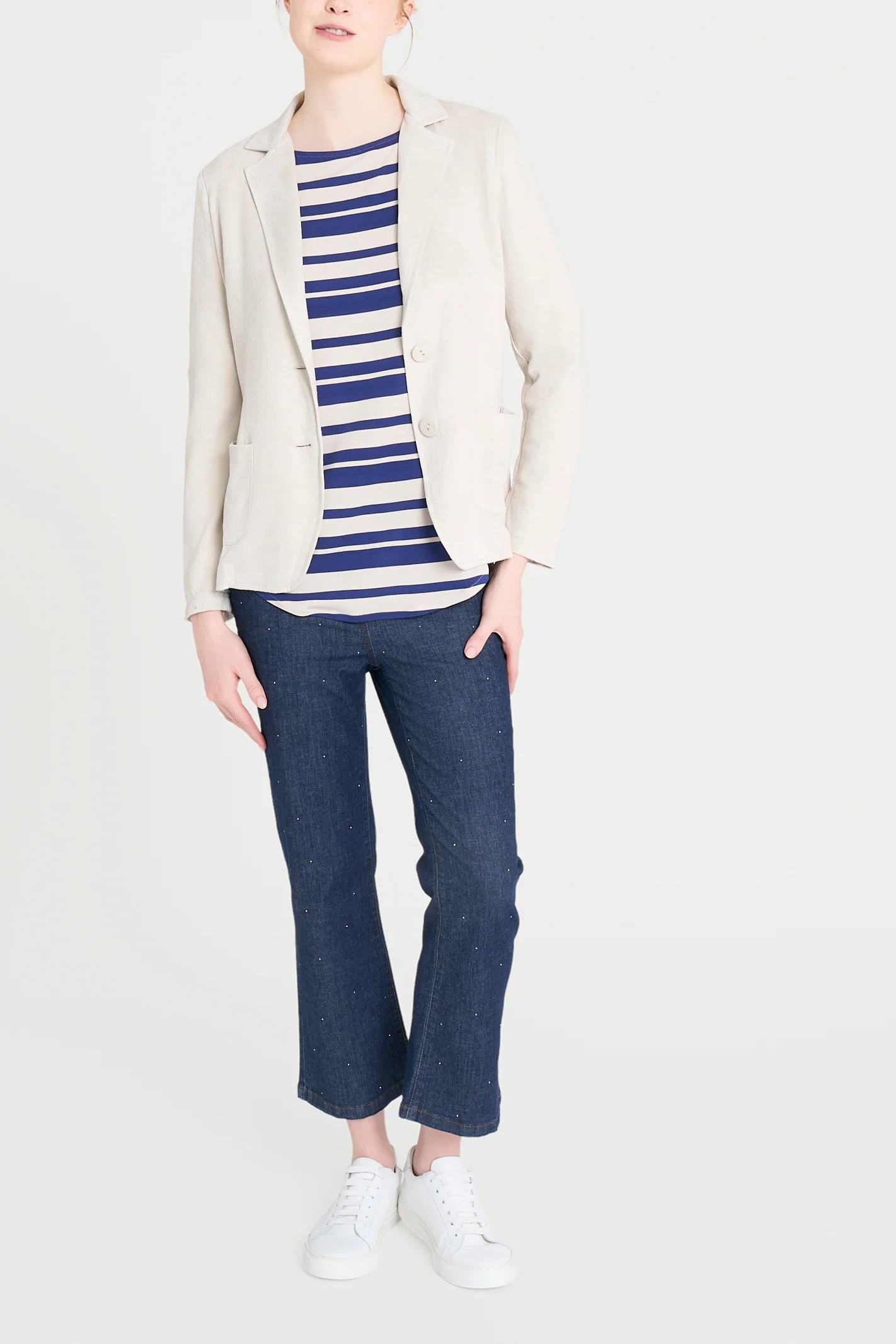 Blazer con due bottoni in Eco Suede - Champignon - Image 4