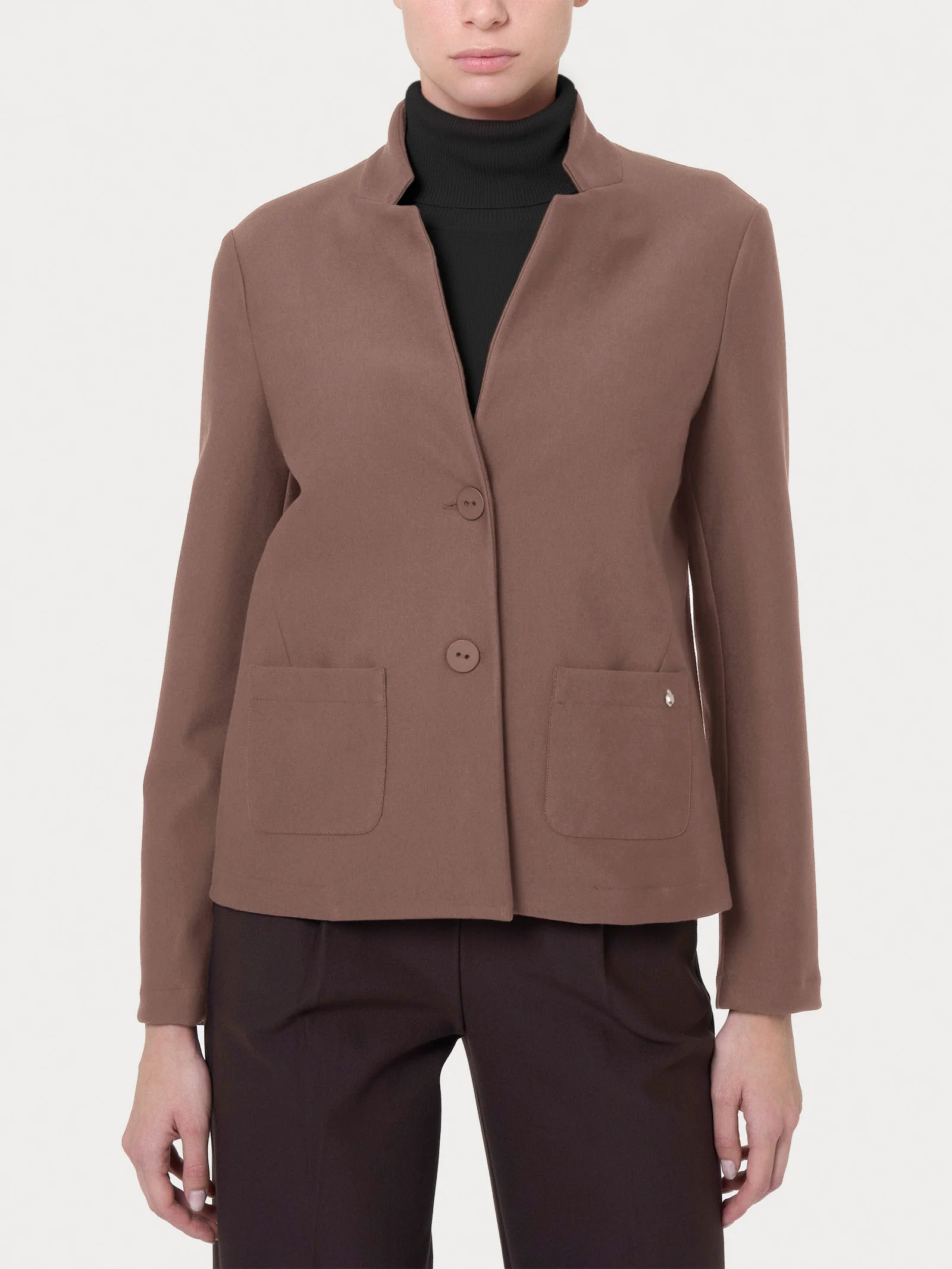 Blazer corto in Compact - Pine Bark