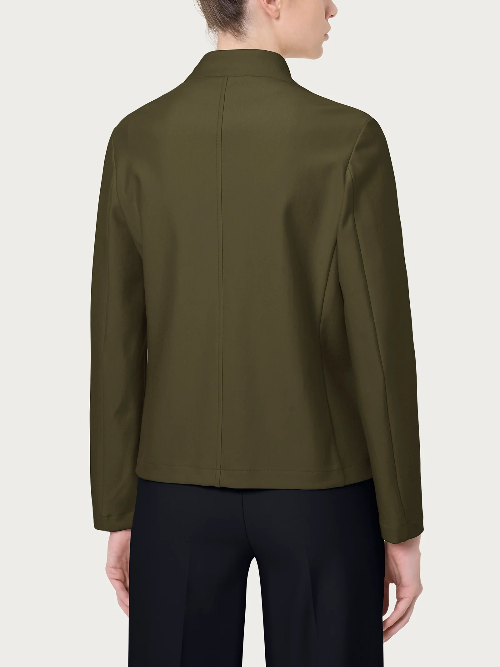 Blazer corto in Compact - Dark Olive - Image 2