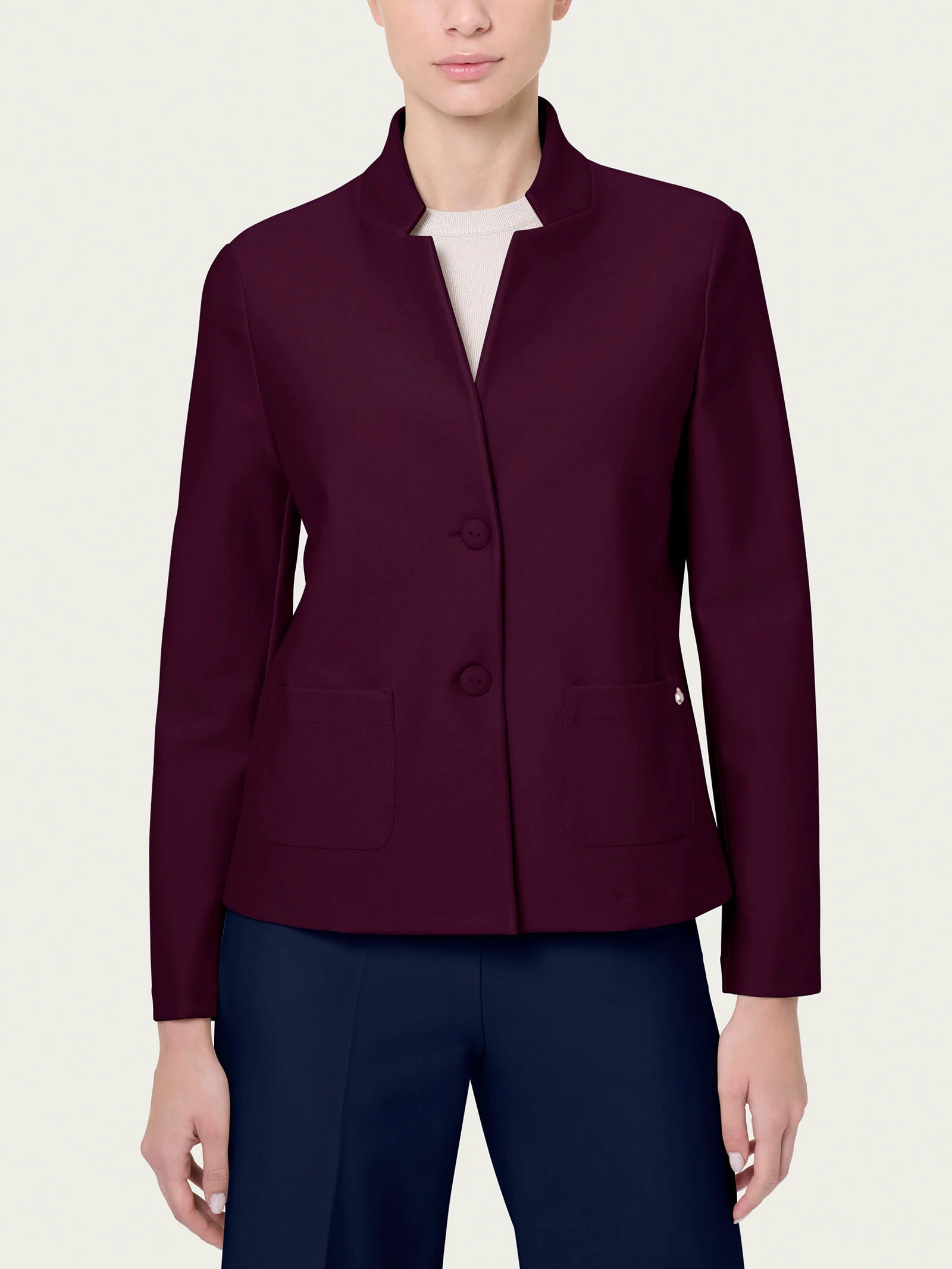 Blazer corto in Compact - Fig
