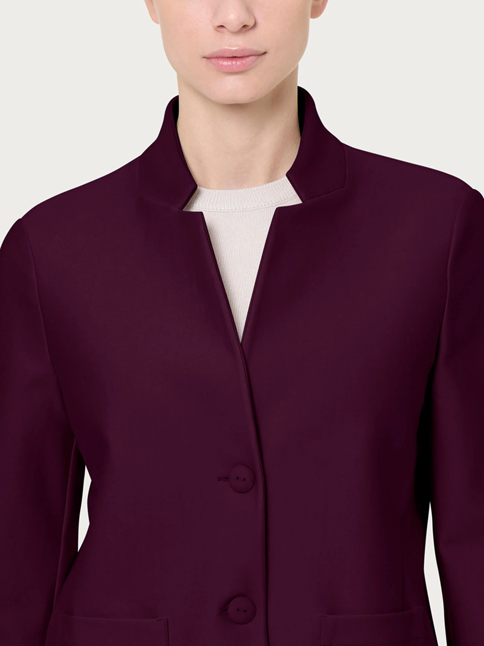 Blazer corto in Compact - Fig - Image 3