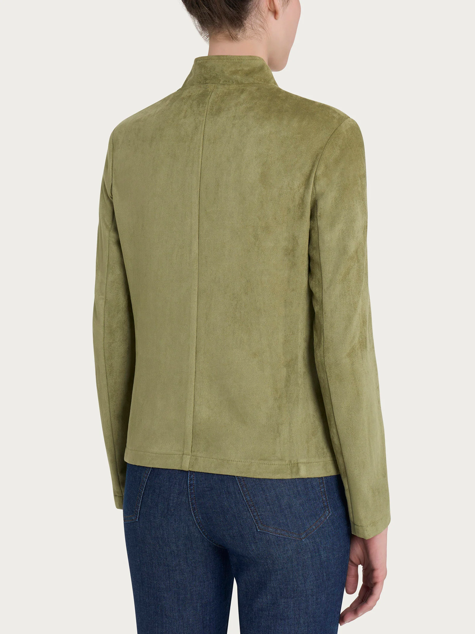 Blazer corto in Eco Suede - Sphagnum - Image 2