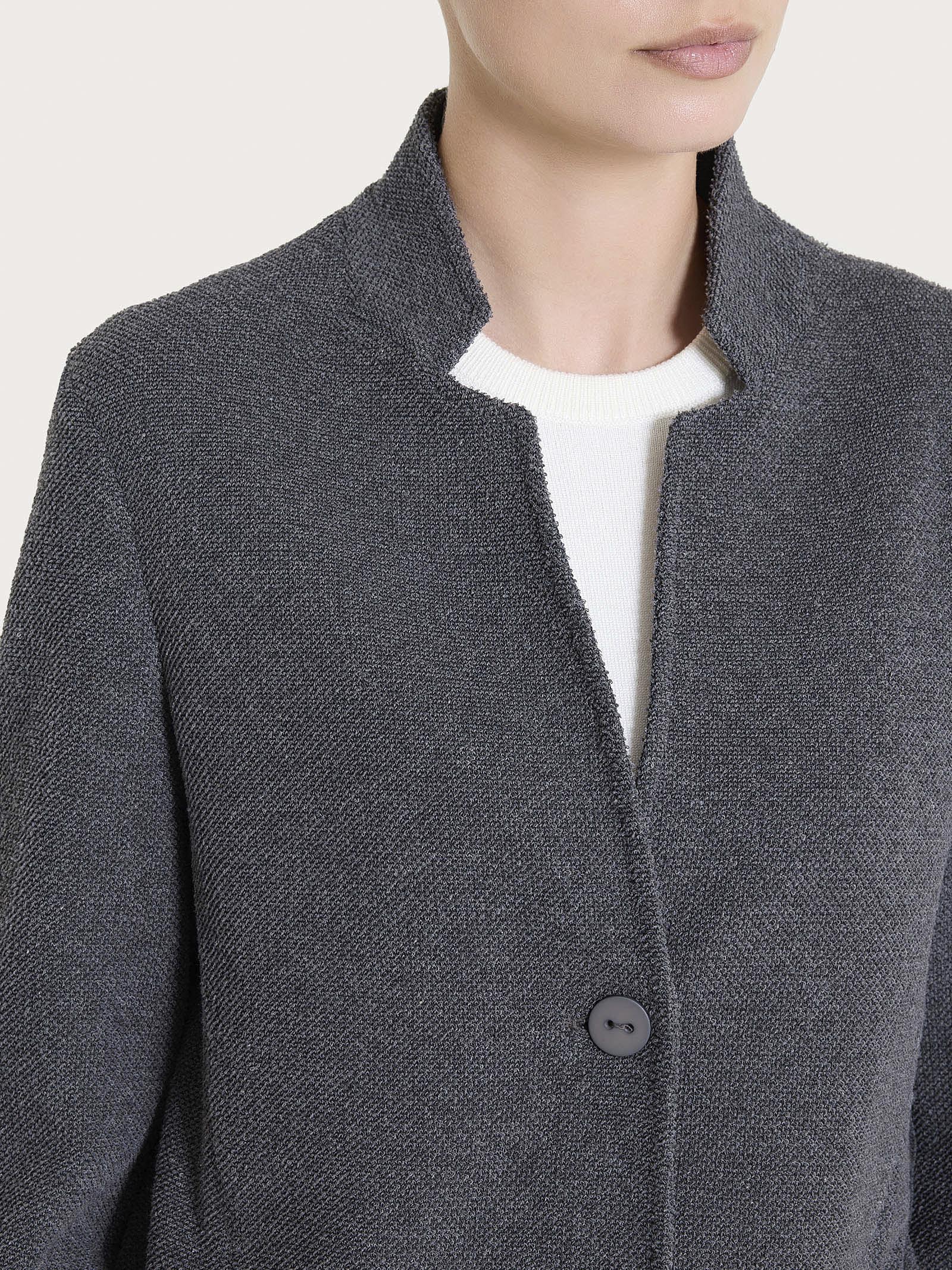 Blazer corto in Japanese Fleece - Ardesia Mel. - Image 3