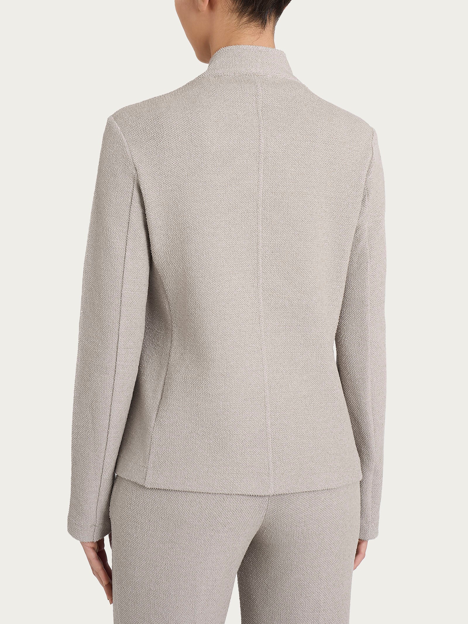 Blazer corto in Japanese Fleece - String Mel. - Image 2