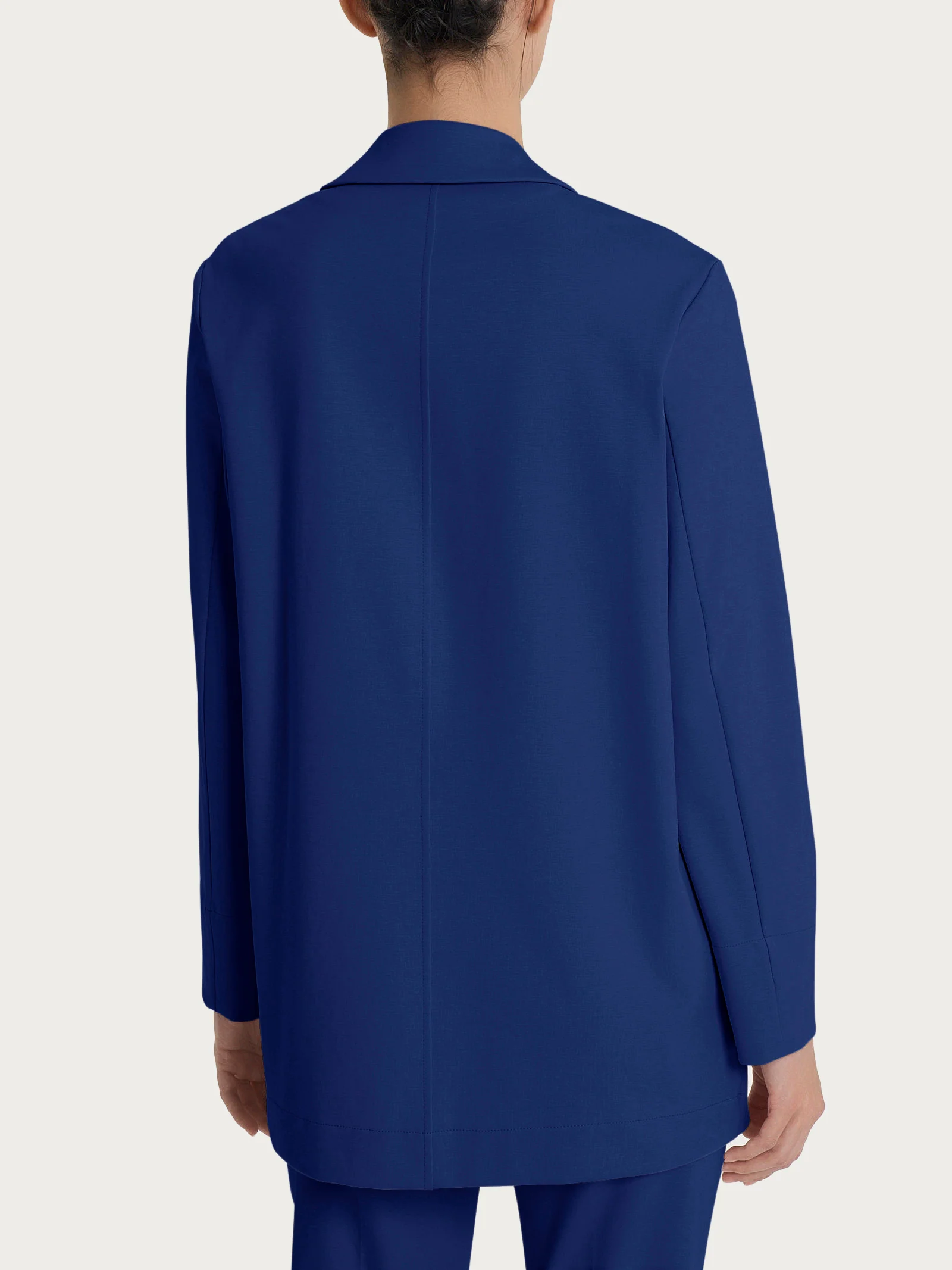 Blazer destrutturato in Compact Light - Blueberry - Image 2
