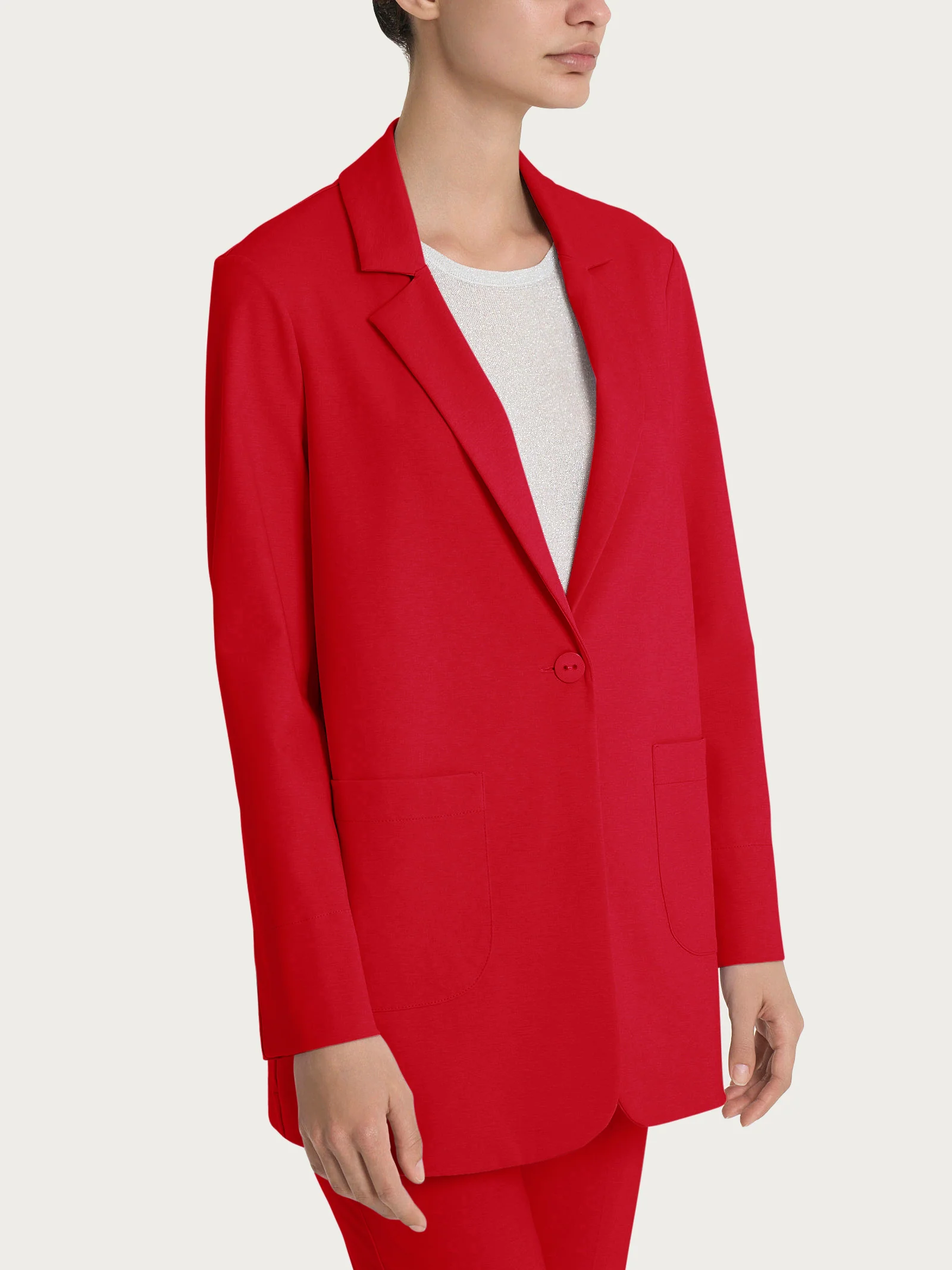 Blazer destrutturato in Compact Light - Salsa