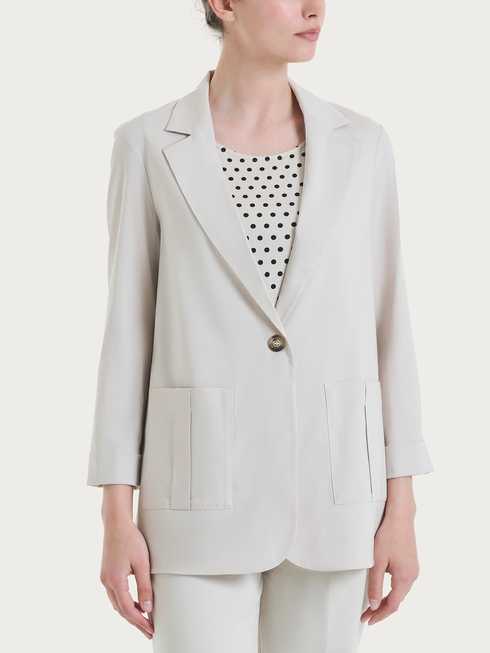 Blazer destrutturato in Super Natural - Champignon