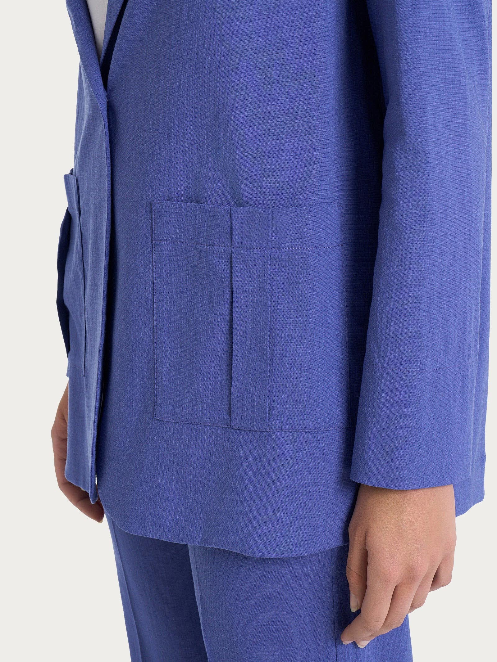 Blazer destrutturato in Super Natural - Skipper Blue - Image 3