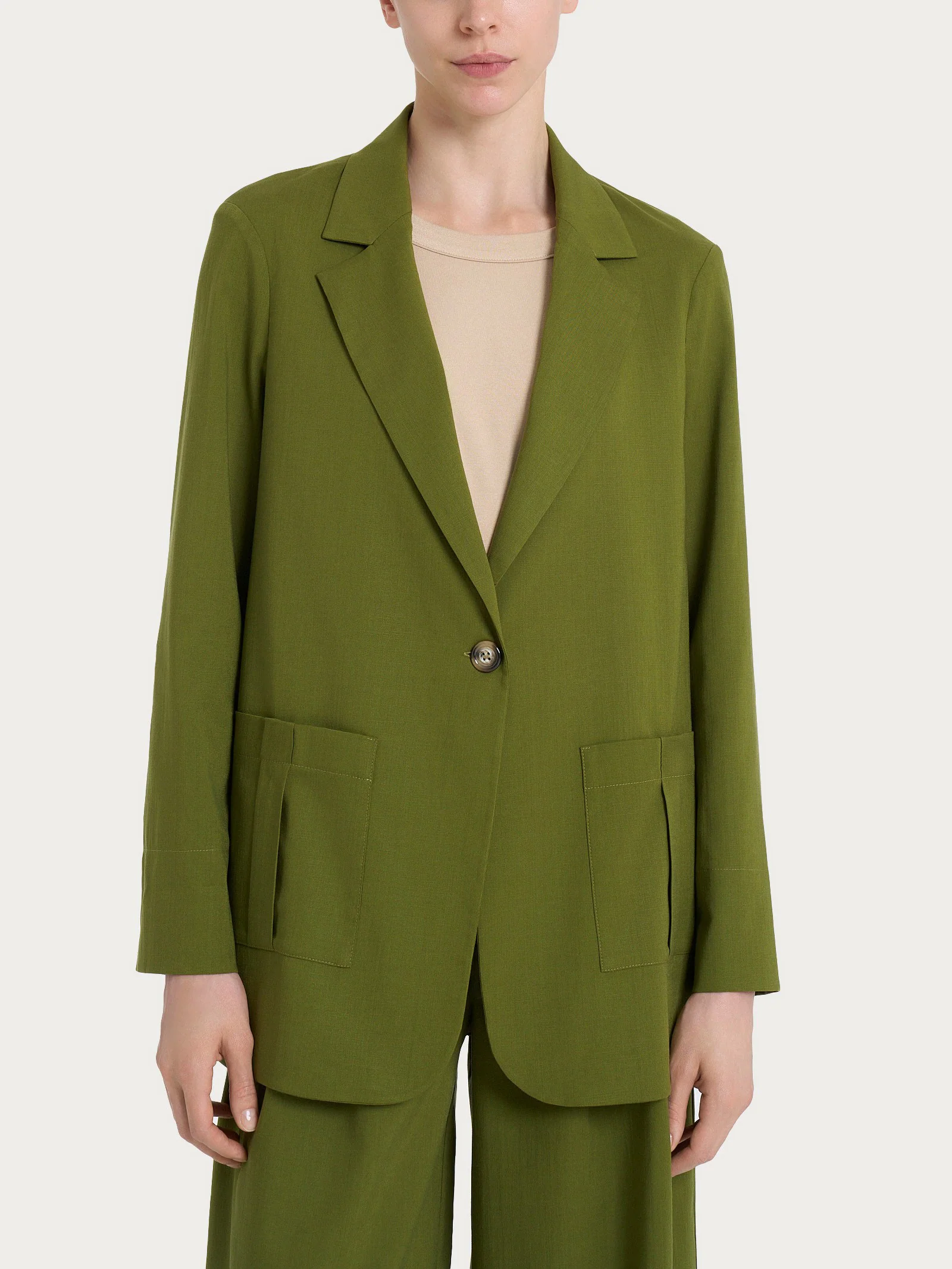 Blazer destrutturato in Super Natural - Sphagnum