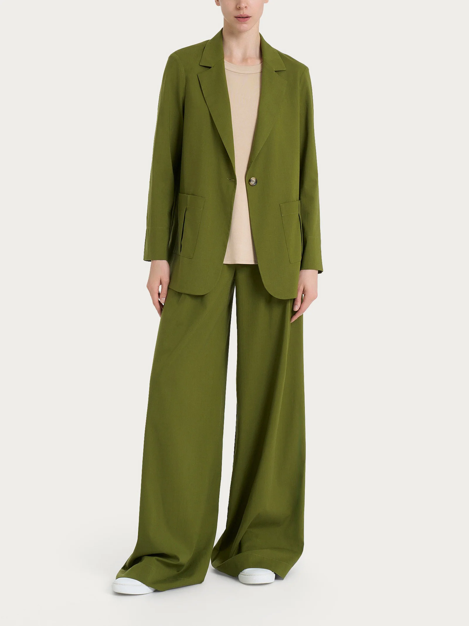 Blazer destrutturato in Super Natural - Sphagnum - Image 4