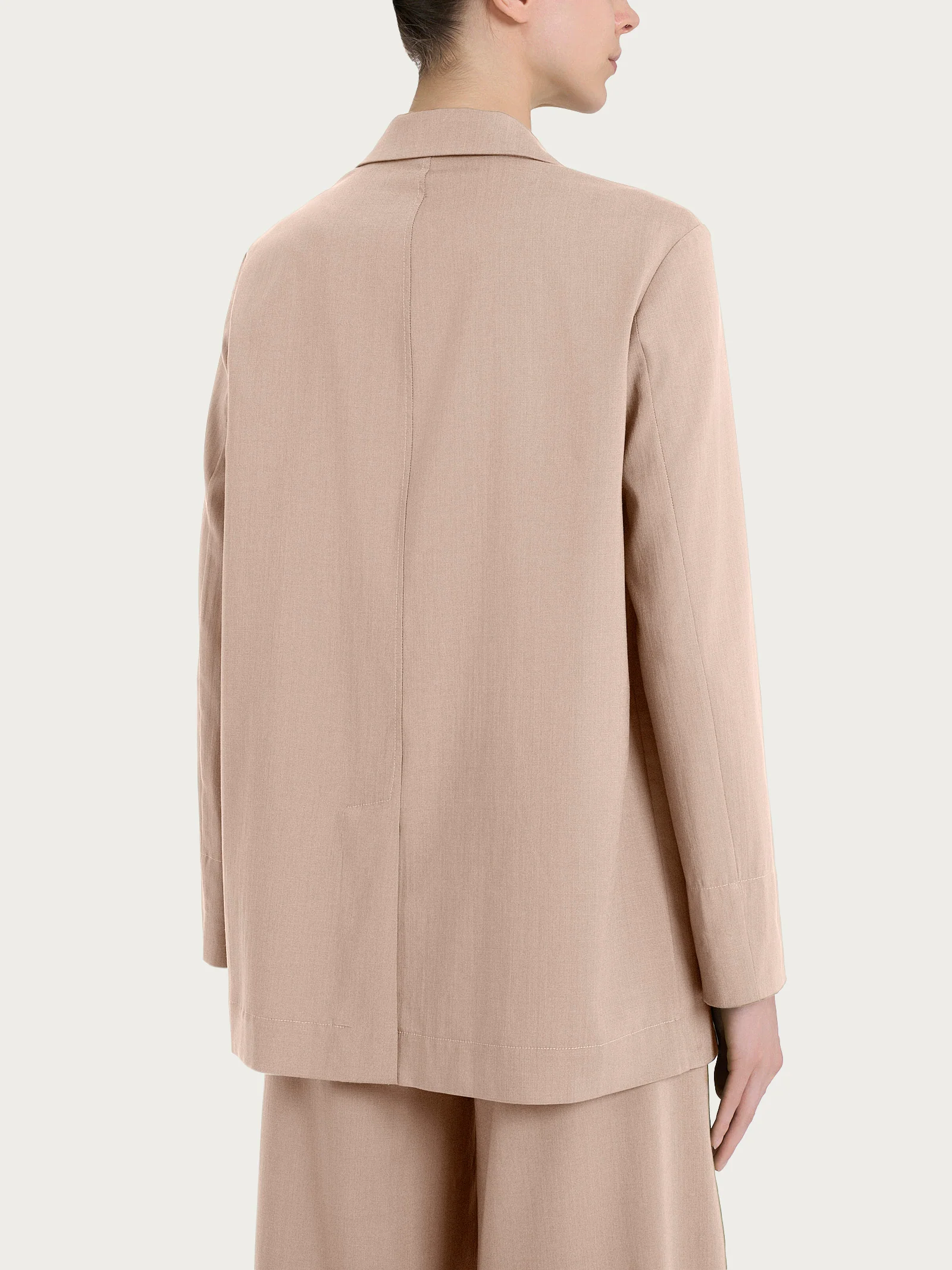 Blazer destrutturato in Super Natural - Warm Taupe - Image 2