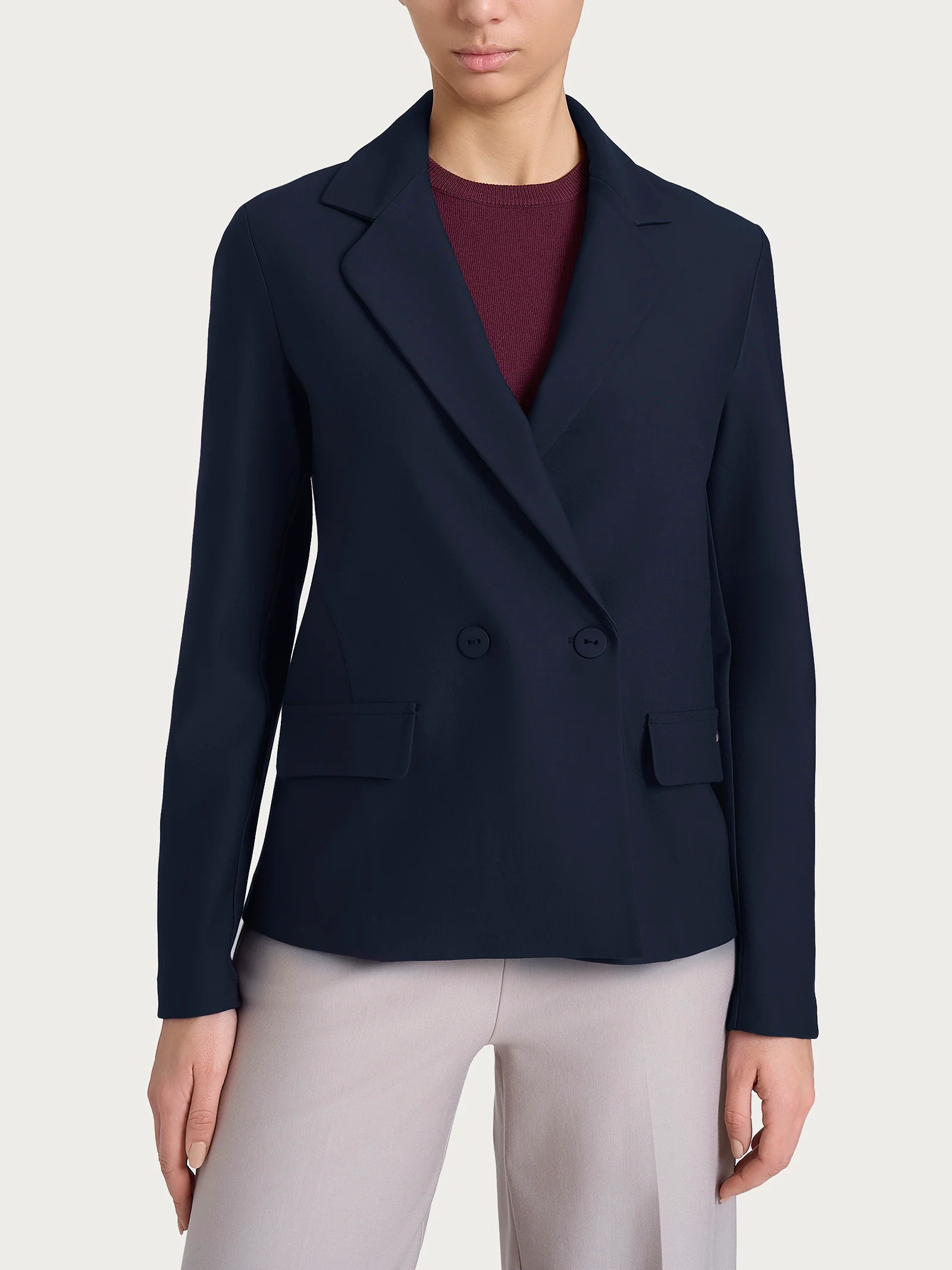 Blazer doppio petto in Compact - Persia