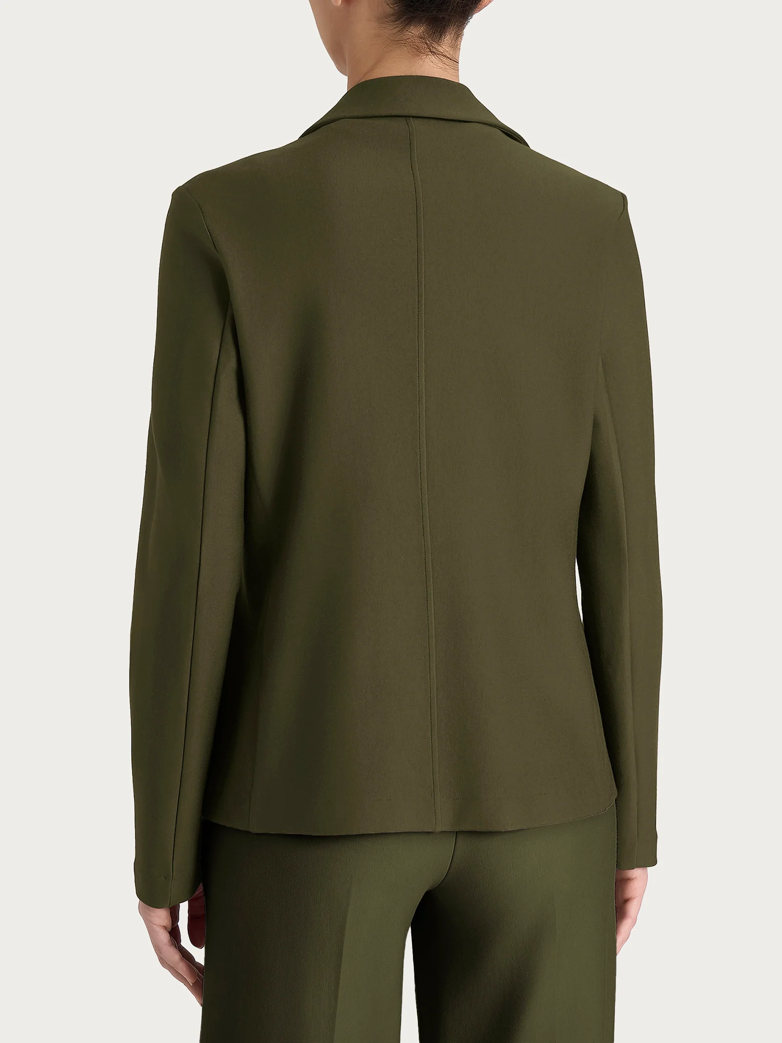 Blazer doppio petto in Compact - Dark Olive - Image 2