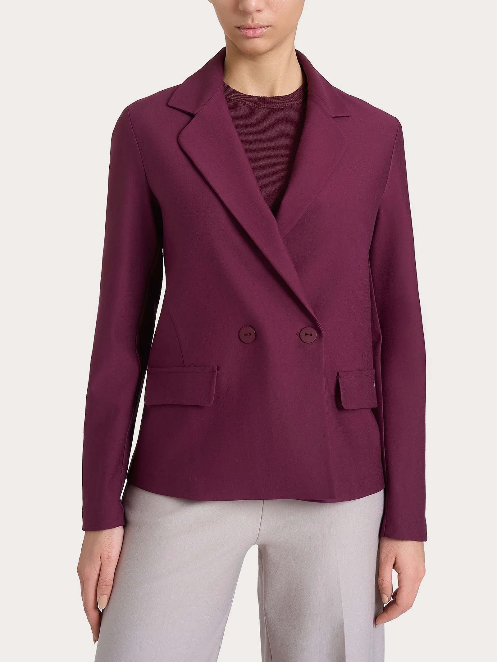 Blazer doppio petto in Compact - Fig