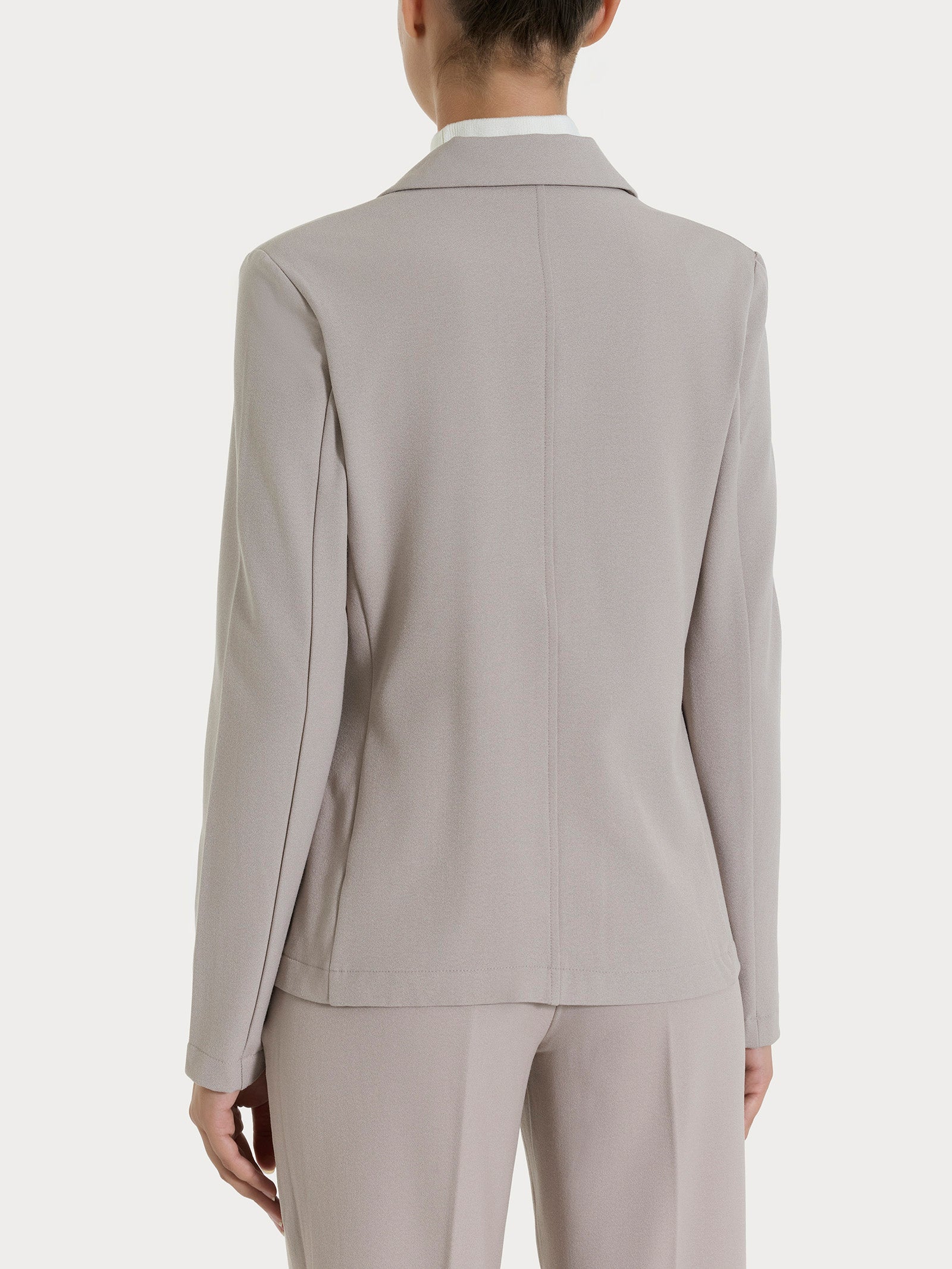 Blazer doppio petto in Flanel Twill - Nude - Image 2