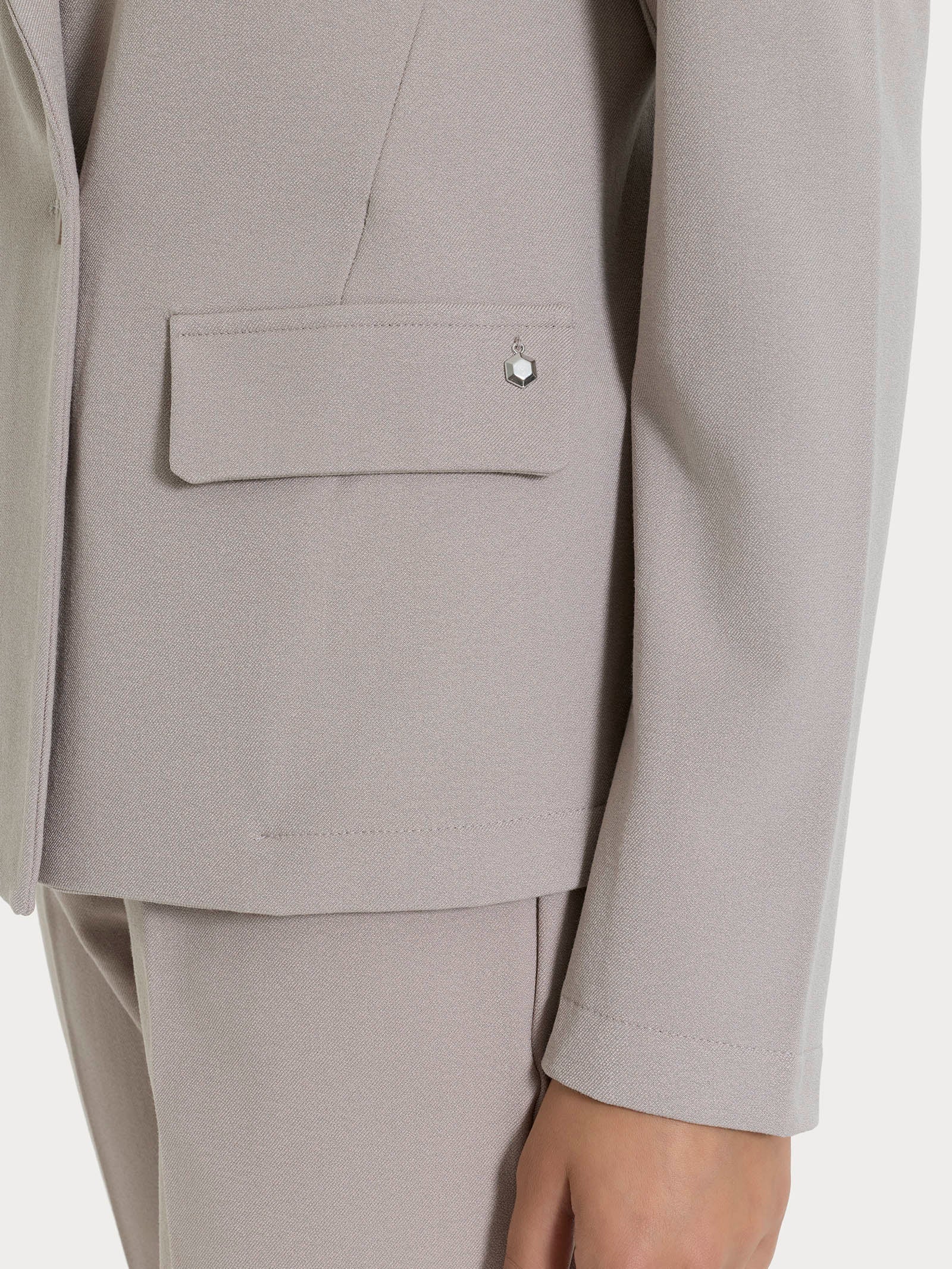Blazer doppio petto in Flanel Twill - Nude - Image 3