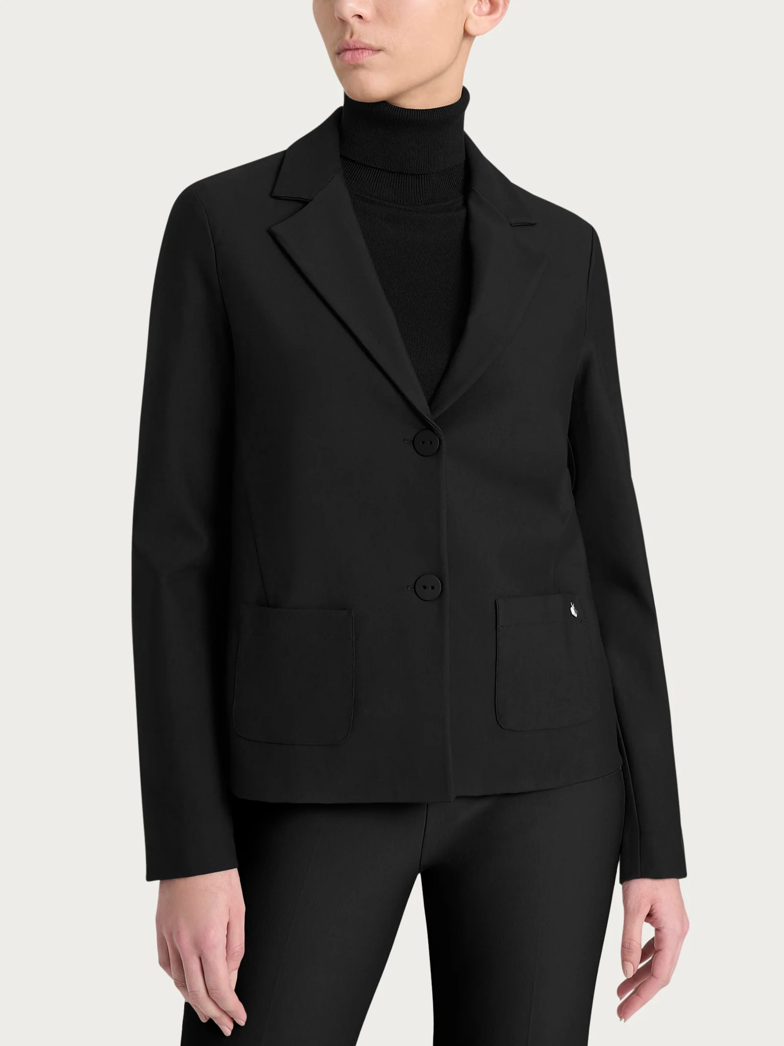 Blazer due bottoni in Compact - Nero