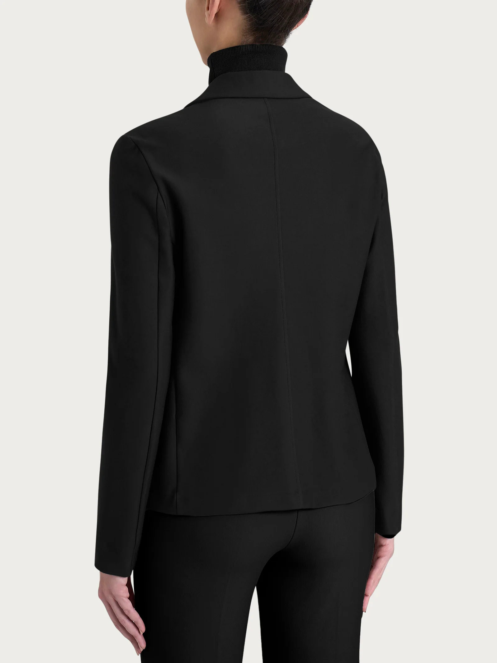 Blazer due bottoni in Compact - Nero - Image 2