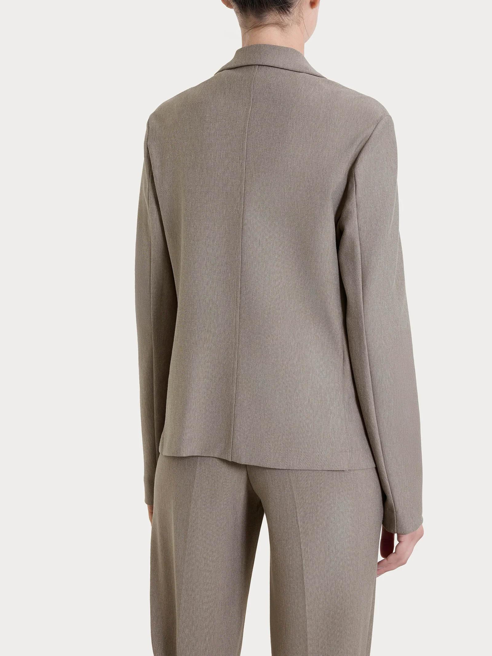 Blazer due bottoni in Compact - Glace' Mel. - Image 2