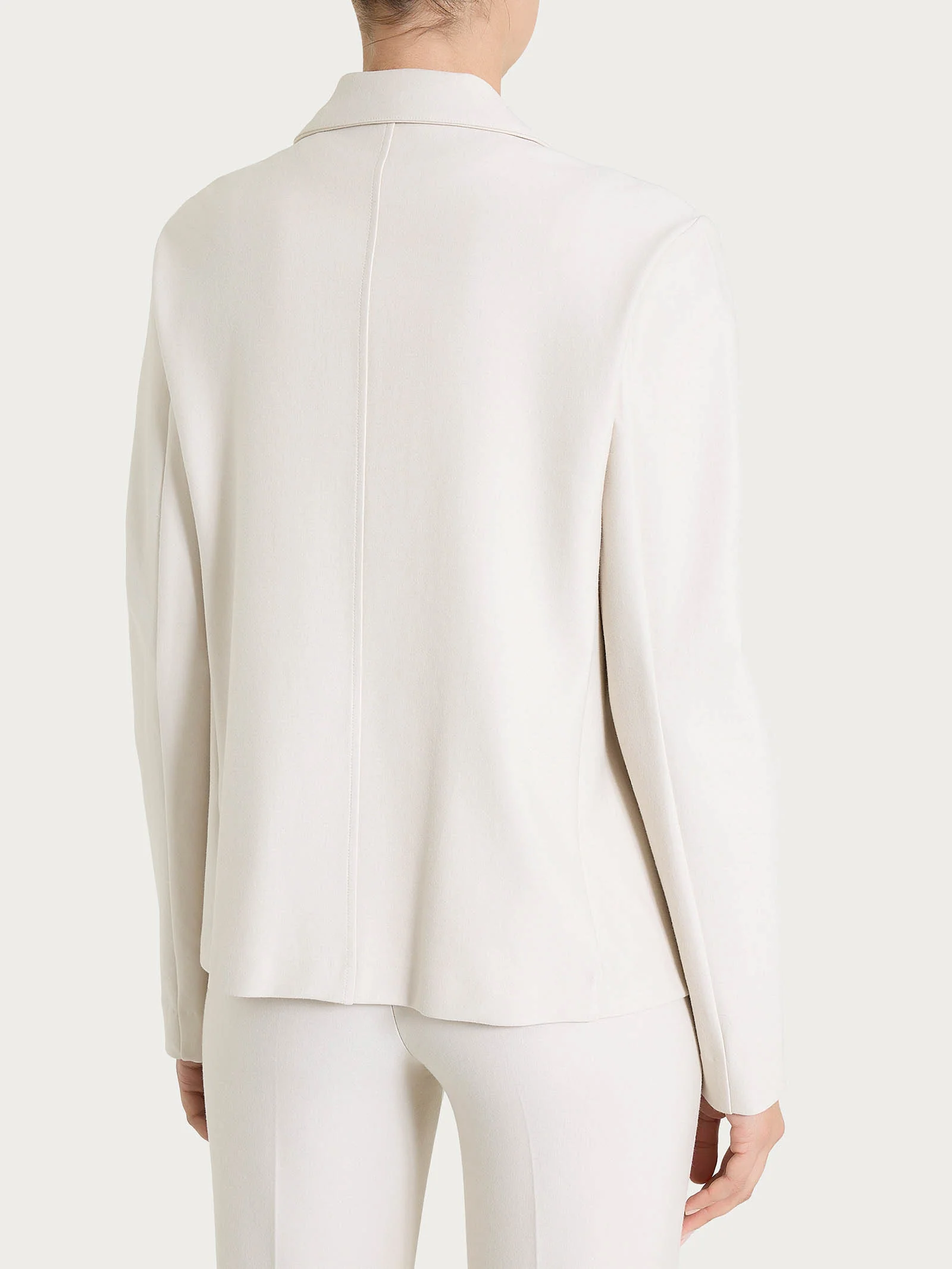 Blazer due bottoni in Compact - Champignon - Image 2