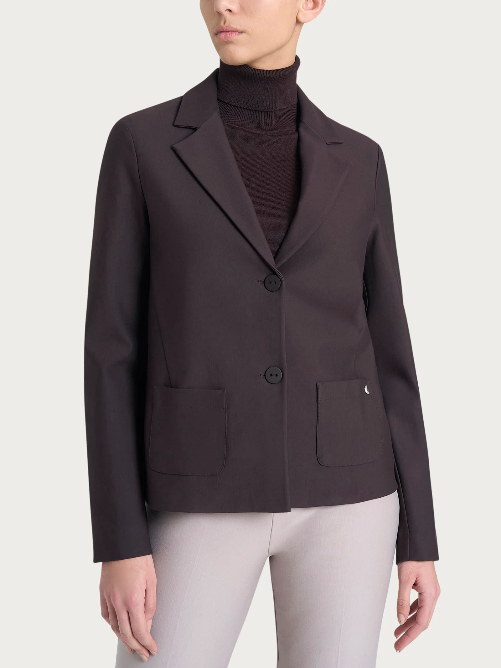 Blazer due bottoni in Compact - Chocolate Torte