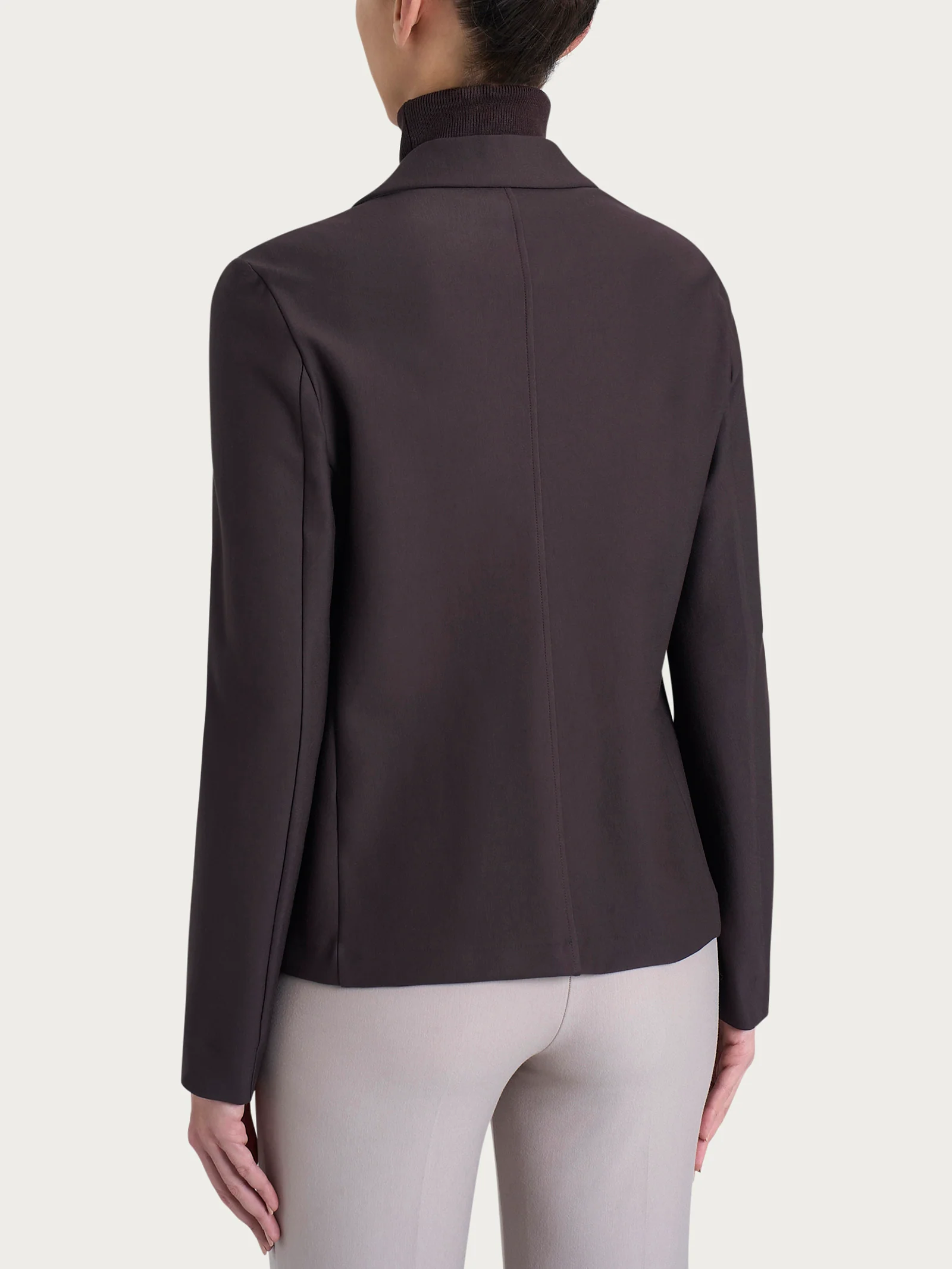 Blazer due bottoni in Compact - Chocolate Torte - Image 2