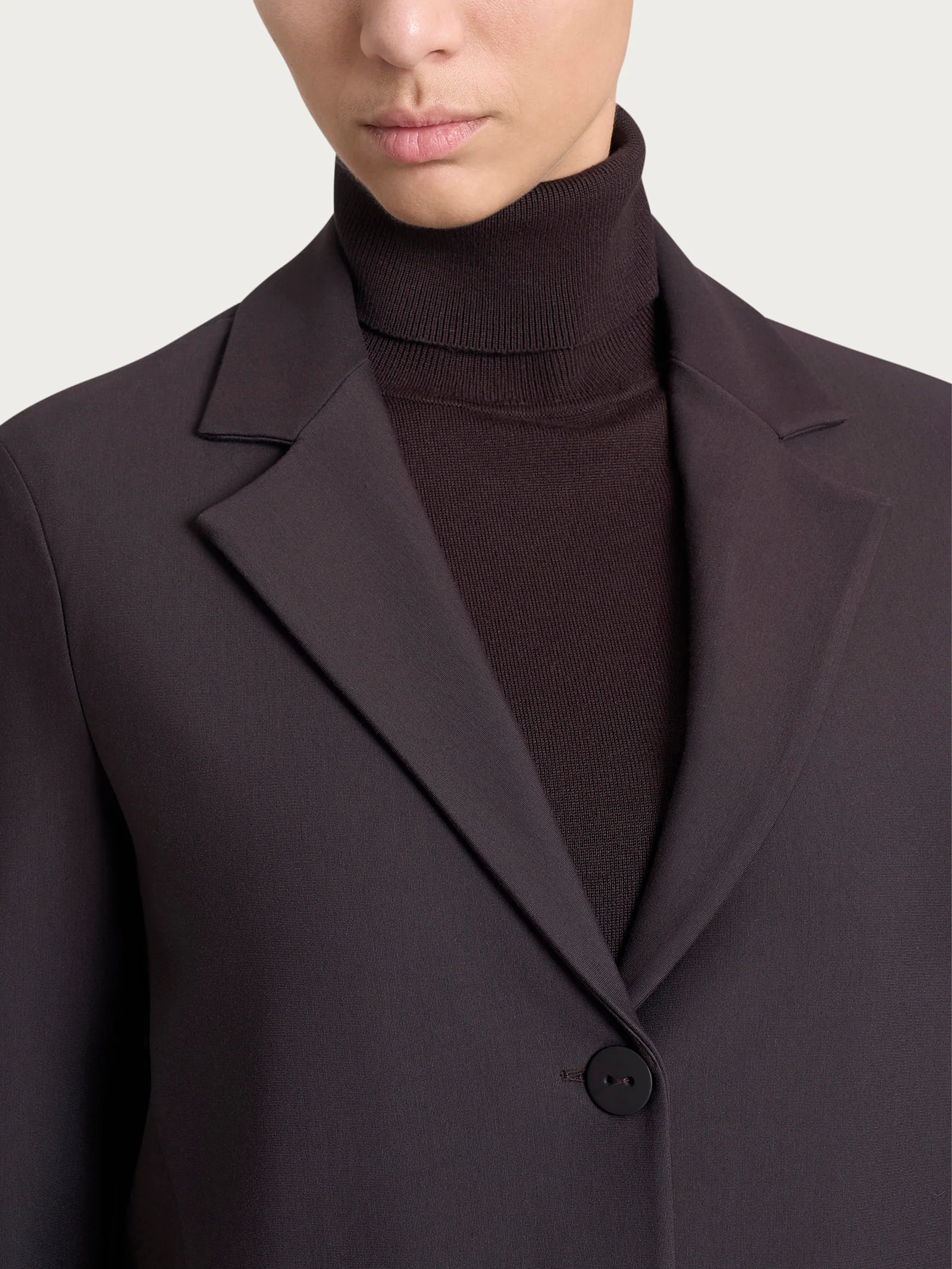 Blazer due bottoni in Compact - Chocolate Torte - Image 4