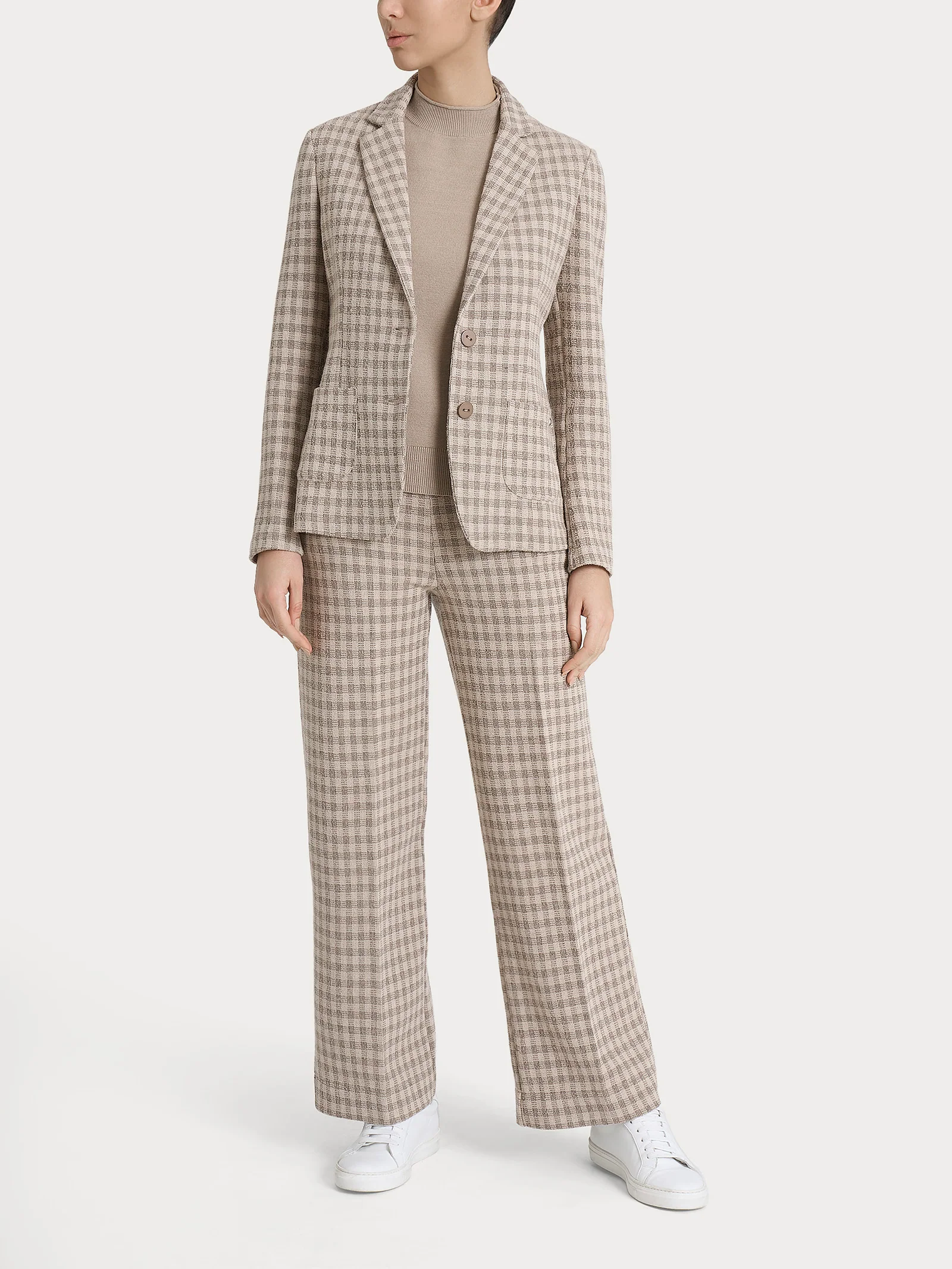 Blazer due bottoni in Eco Jacquard misto lana - Fant. Pine Bark - Image 4