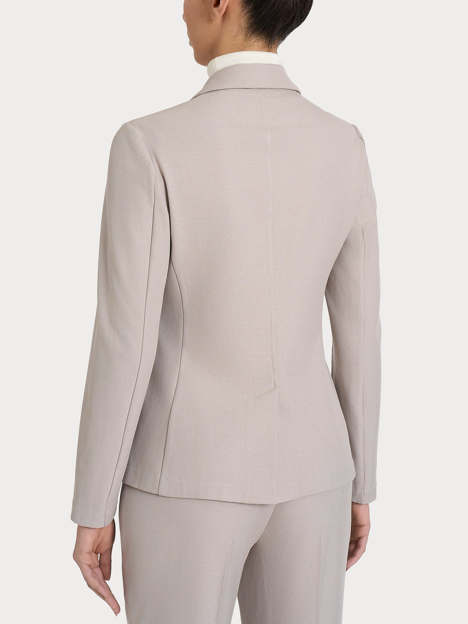 Blazer due bottoni in Flannel Twill - Nude - Image 2