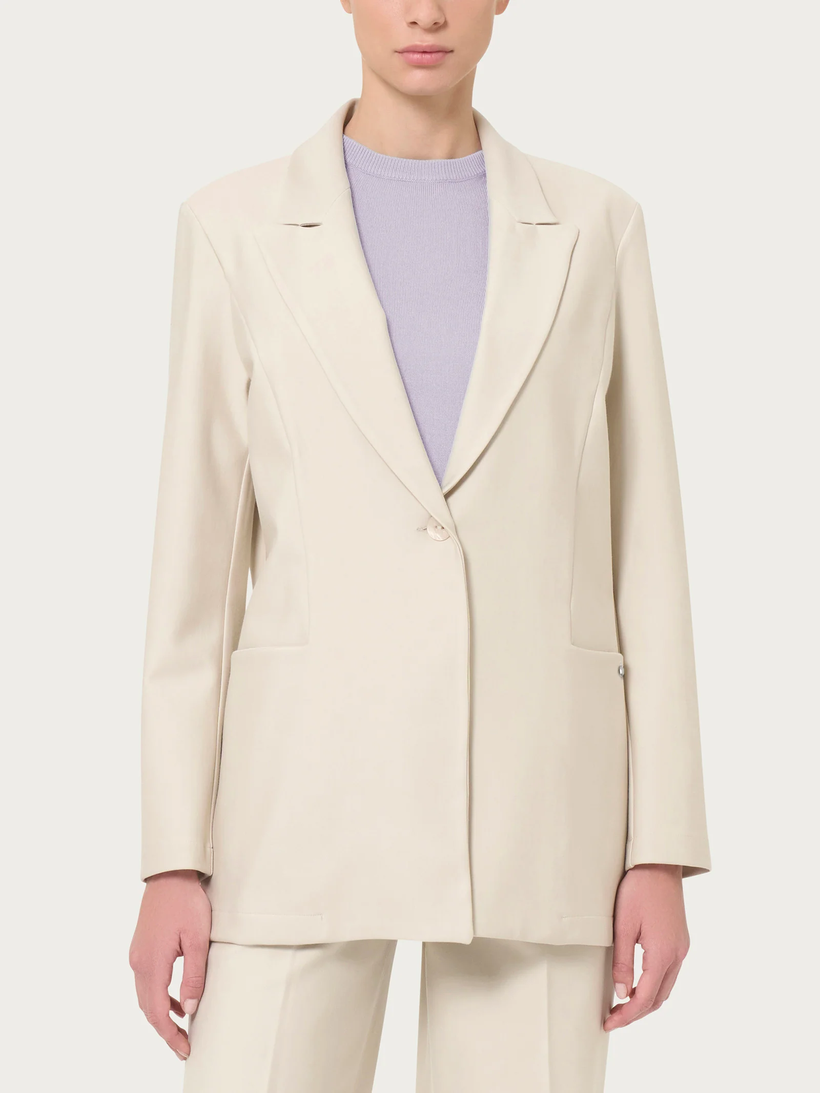 Blazer over con rever a lancia in Compact - Champignon