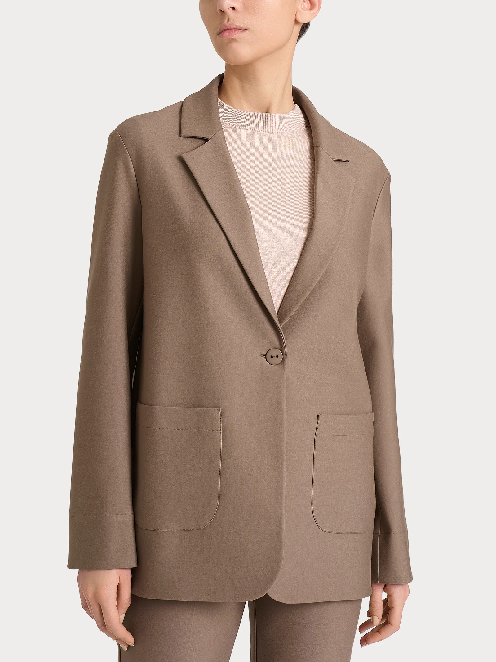 Blazer over con un bottone in Compact - Pine Bark