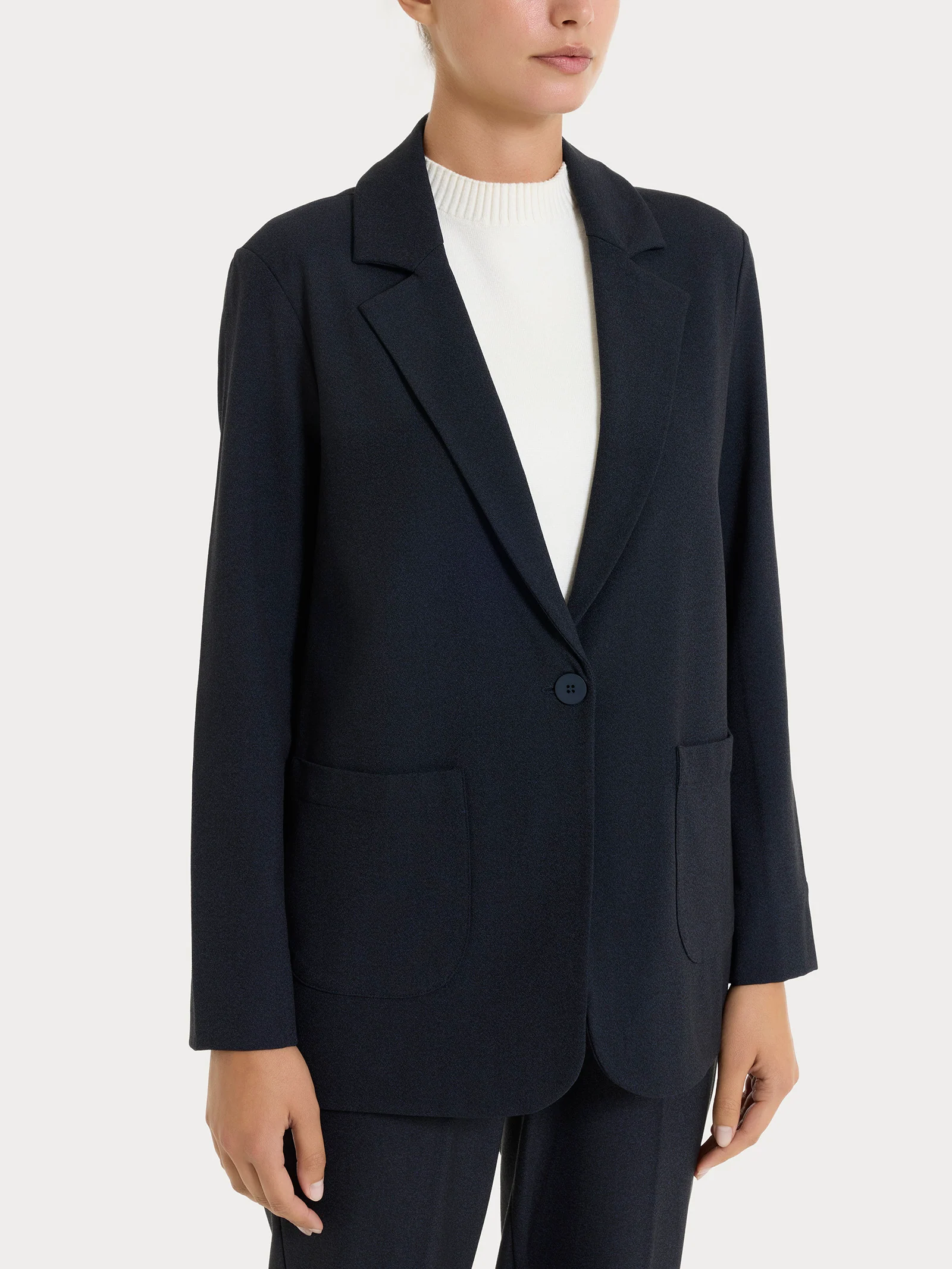 Blazer over in Flannel Twill - Bleu Mel.