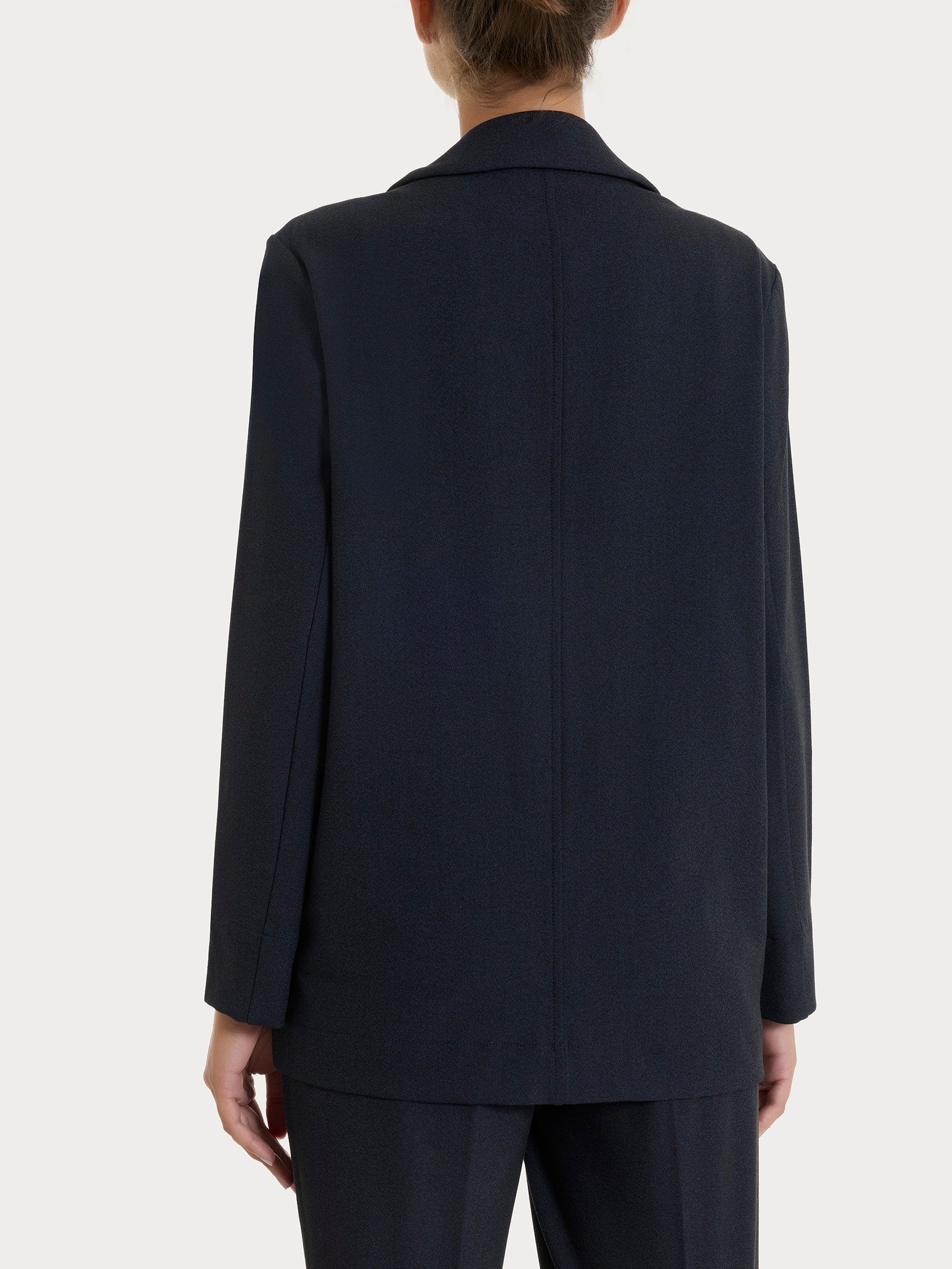 Blazer over in Flannel Twill - Bleu Mel. - Image 2