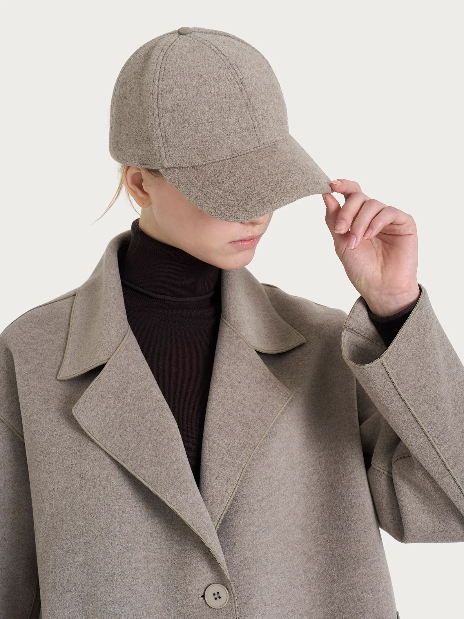 Cappello da baseball in Vegan Wool - Glace' Mel.