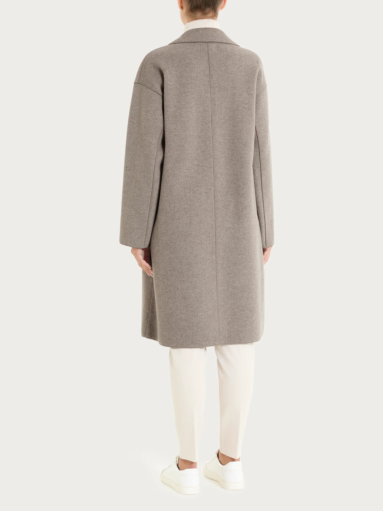 Cappotto con bottoni in Vegan Wool - Glace' Mel. - Image 2