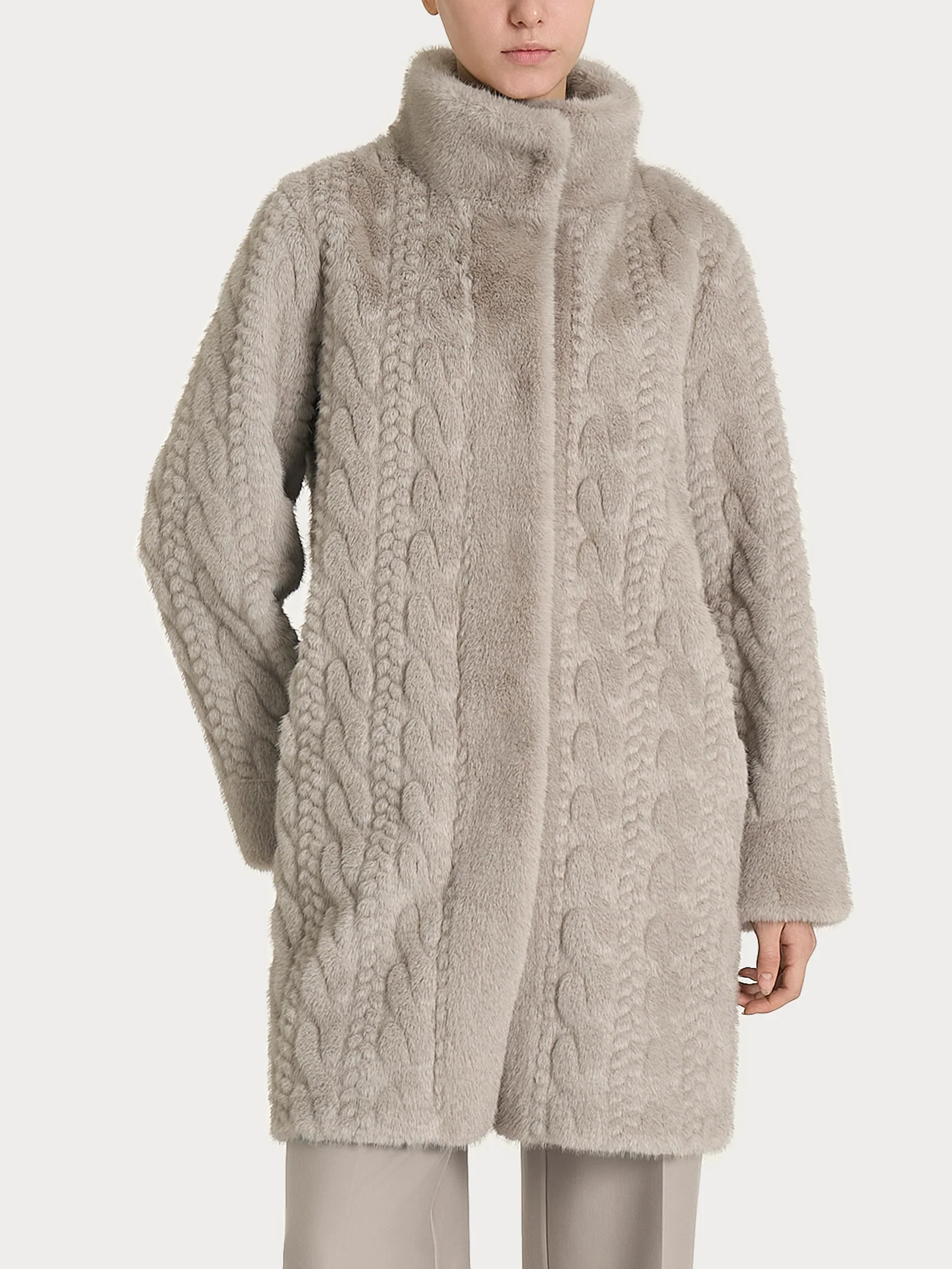 Cappotto double-face in Vegan Fur - String - Image 2