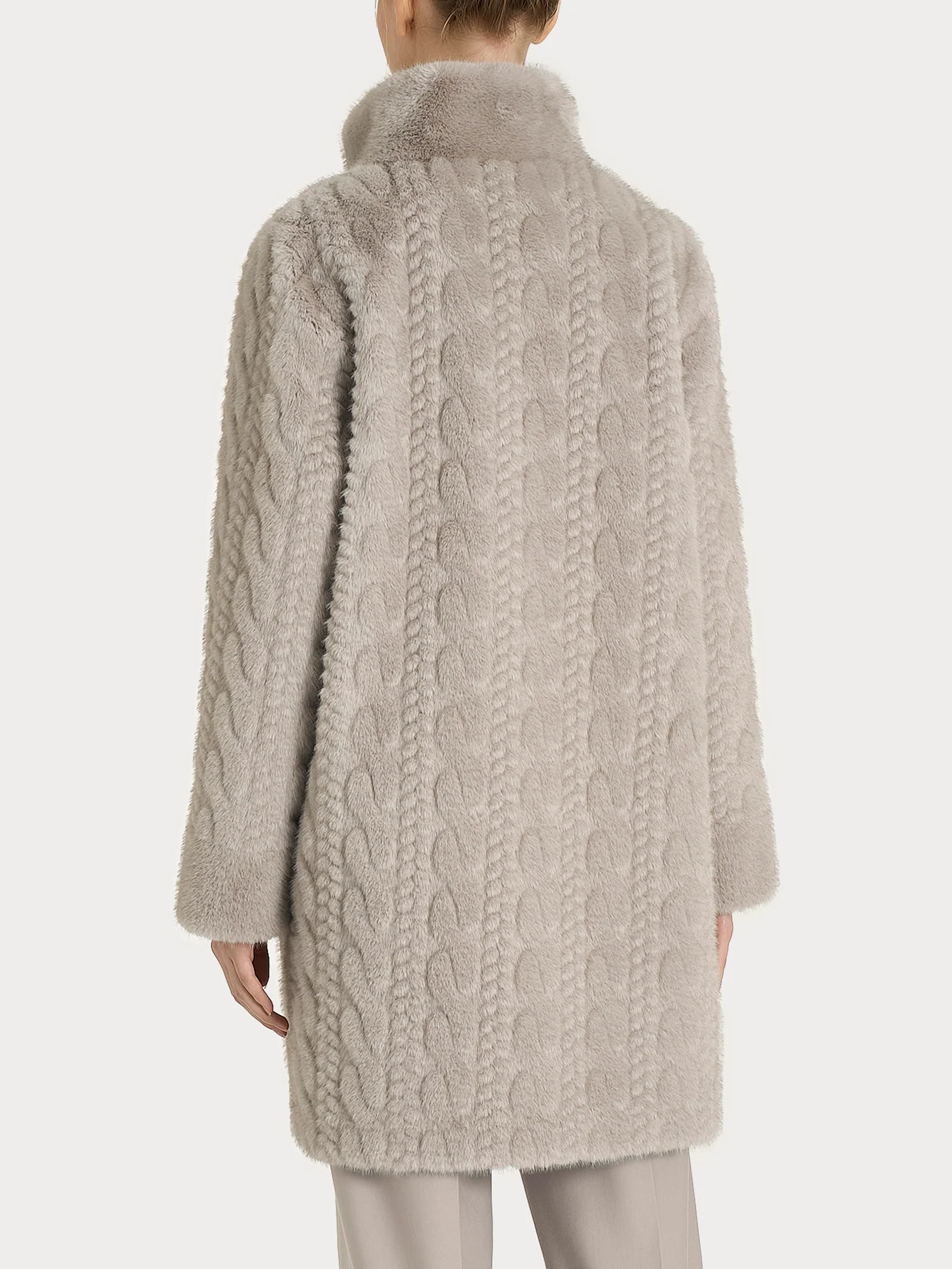 Cappotto double-face in Vegan Fur - String - Image 4
