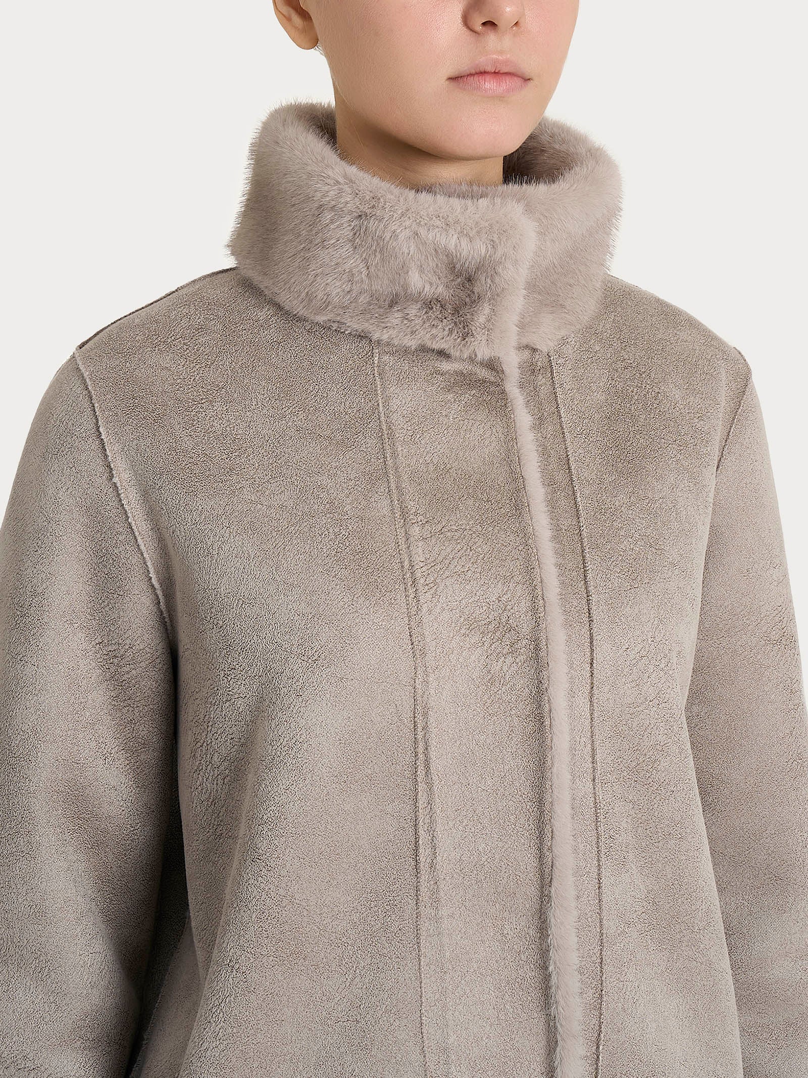 Cappotto double-face in Vegan Fur - String - Image 5