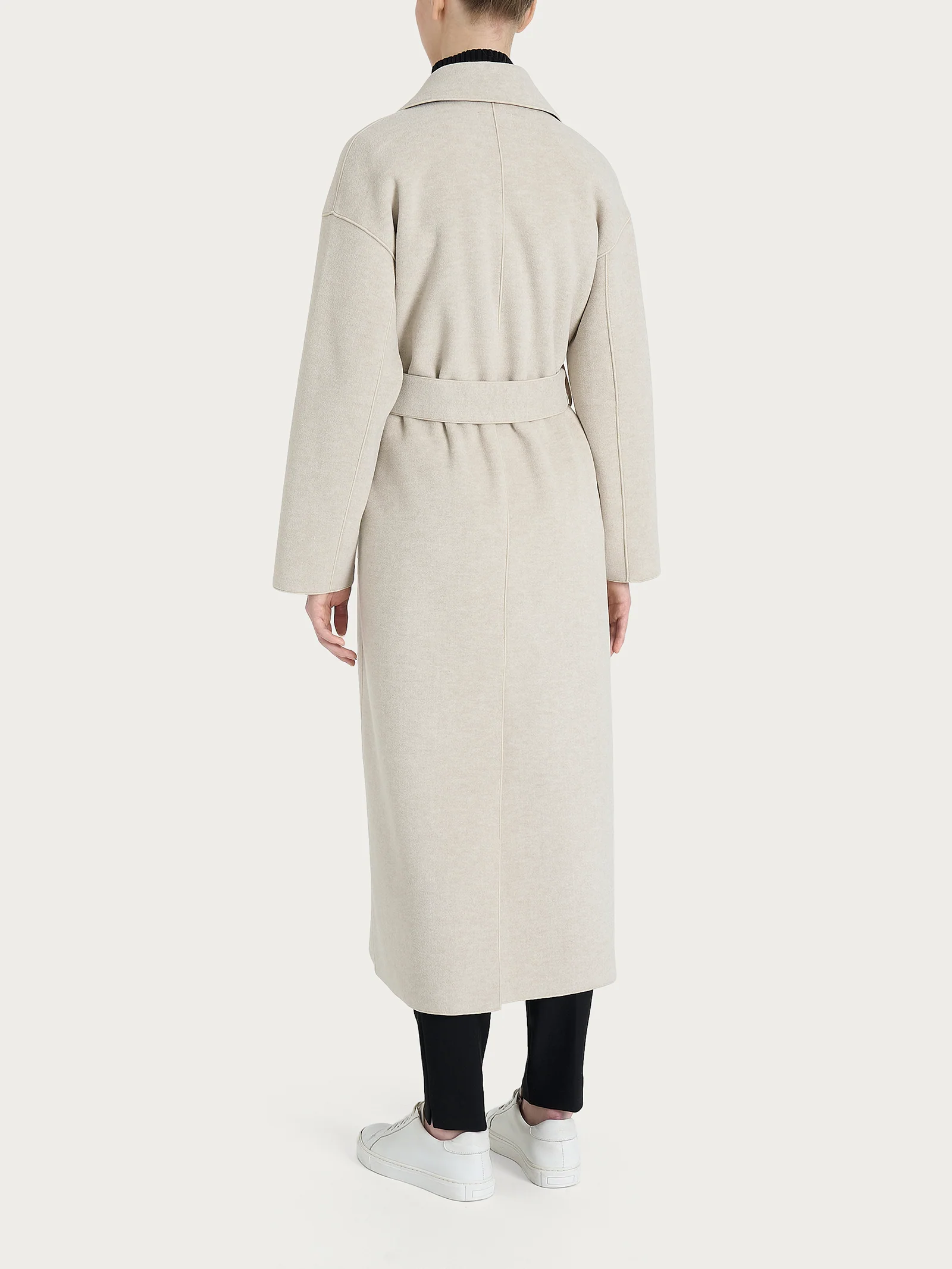 Cappotto lungo in Vegan Wool - CHAMPIGNON MEL. - Image 2