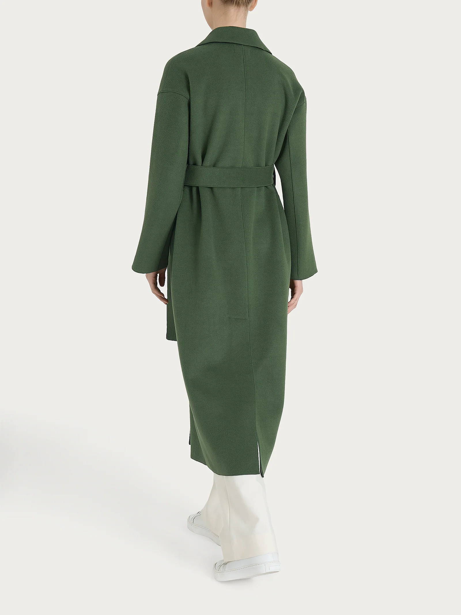 Cappotto lungo in Vegan Wool - Bronze Green - Image 2