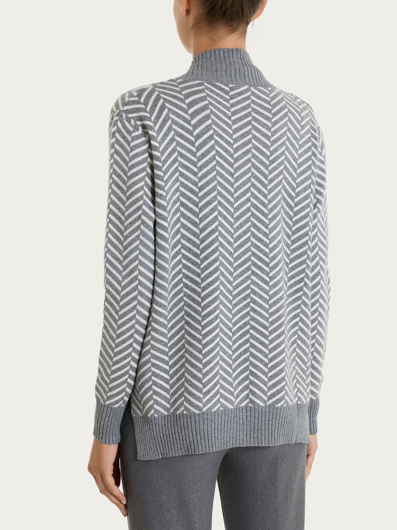 Cardigan aperto con fantasia spigata in Super Soft - Fant. Ferro Mel. - Image 2