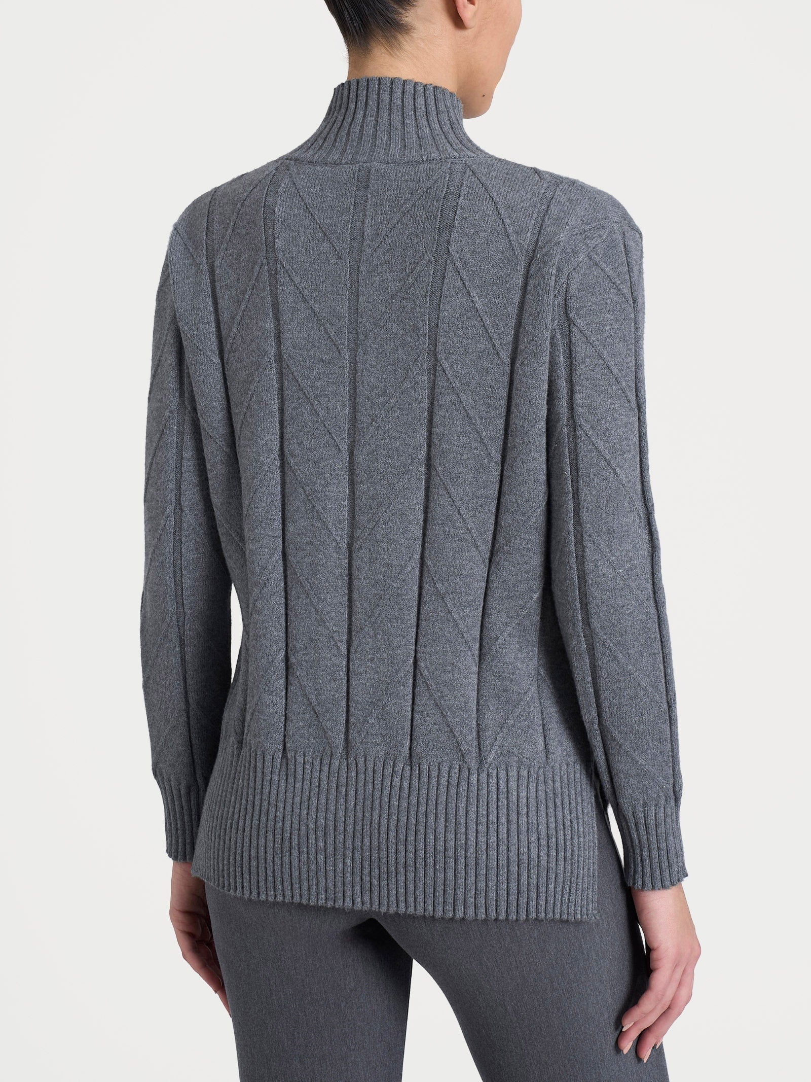 Cardigan aperto con punto spiga in Super Soft - Ferro Mel. - Image 2