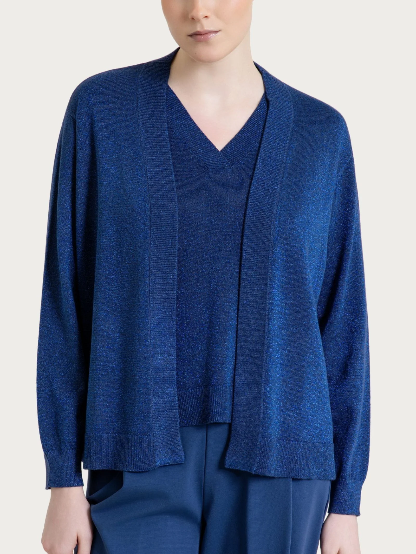 Cardigan aperto in Lurex Summertime - Oceana