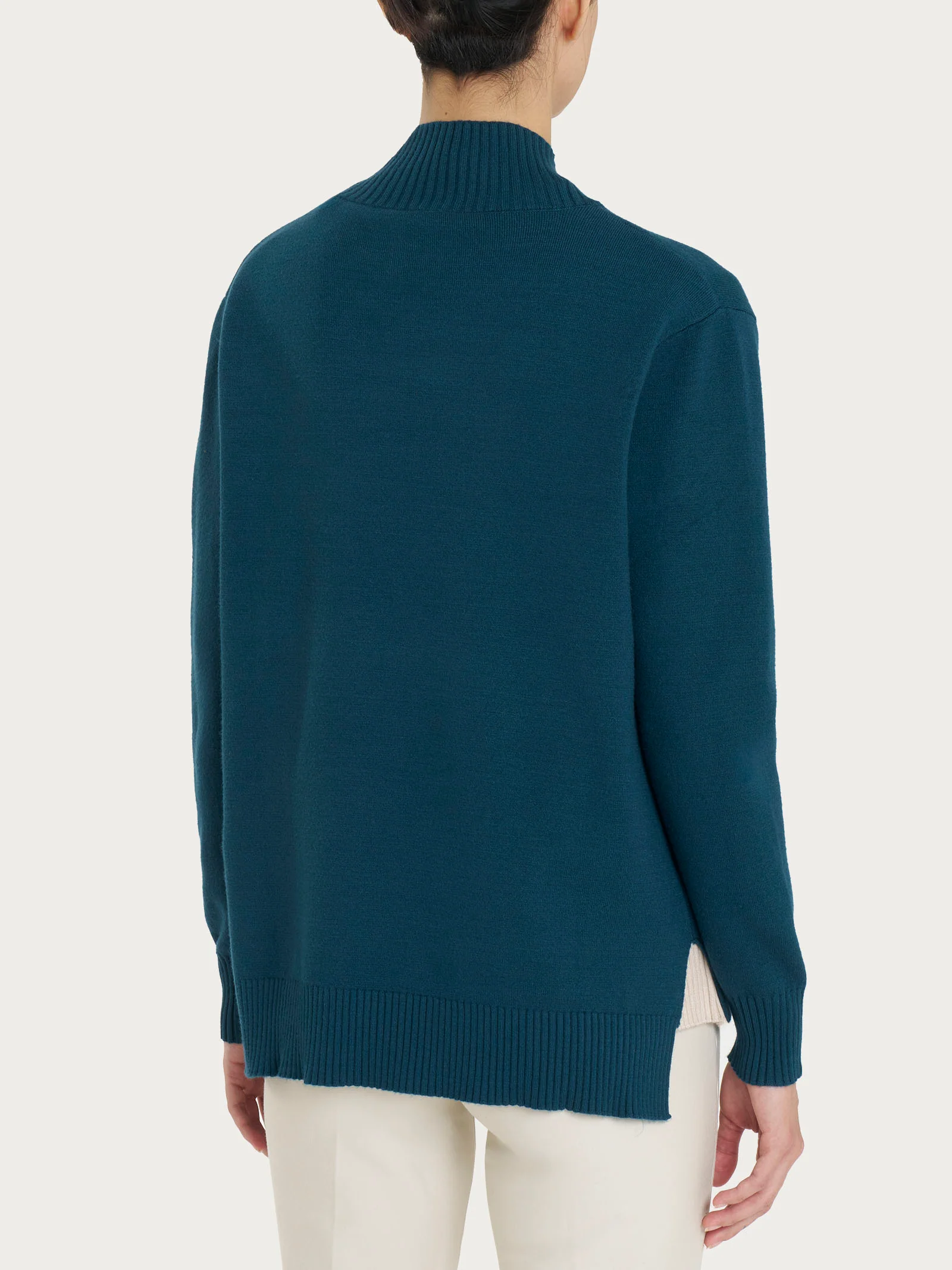 Cardigan aperto in Super Soft - Reflecting Pond - Image 2