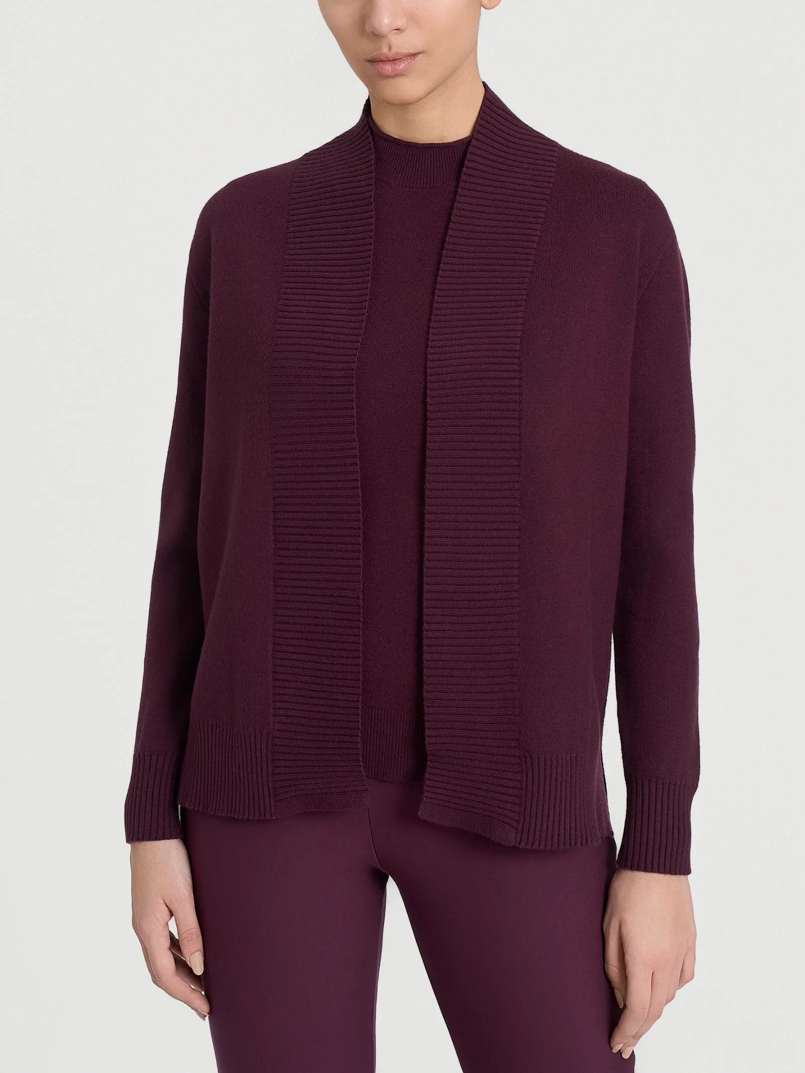 Cardigan aperto in Super Soft  - Fig