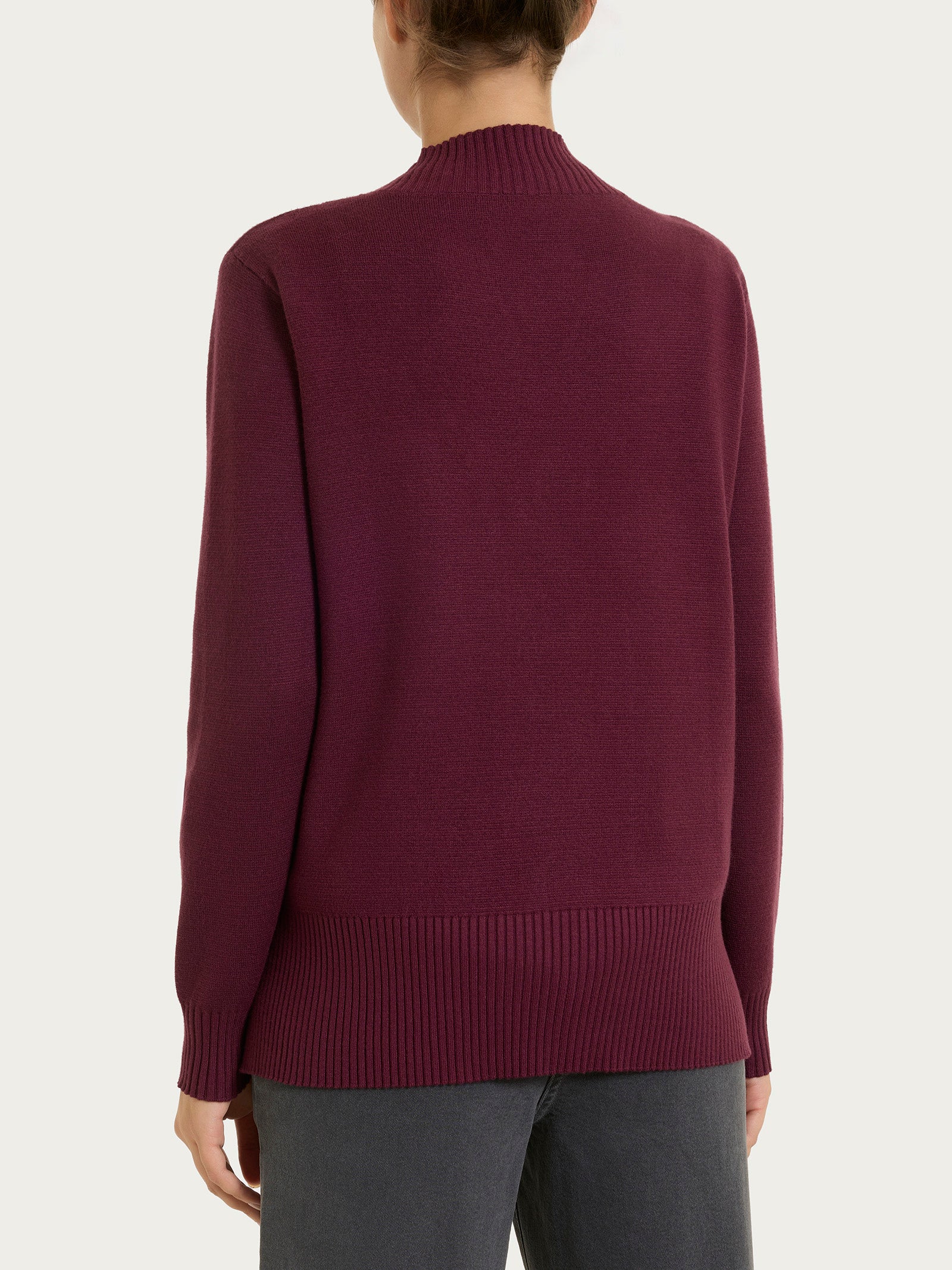 Cardigan asimmetrico con bottoni in Super Soft - Fig - Image 2