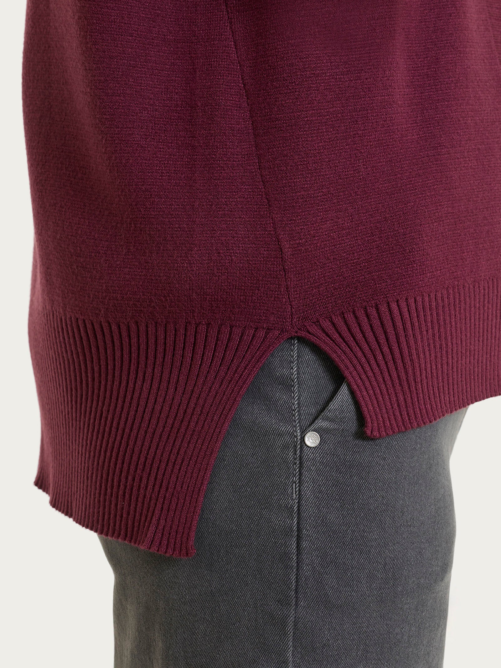 Cardigan asimmetrico con bottoni in Super Soft - Fig - Image 3