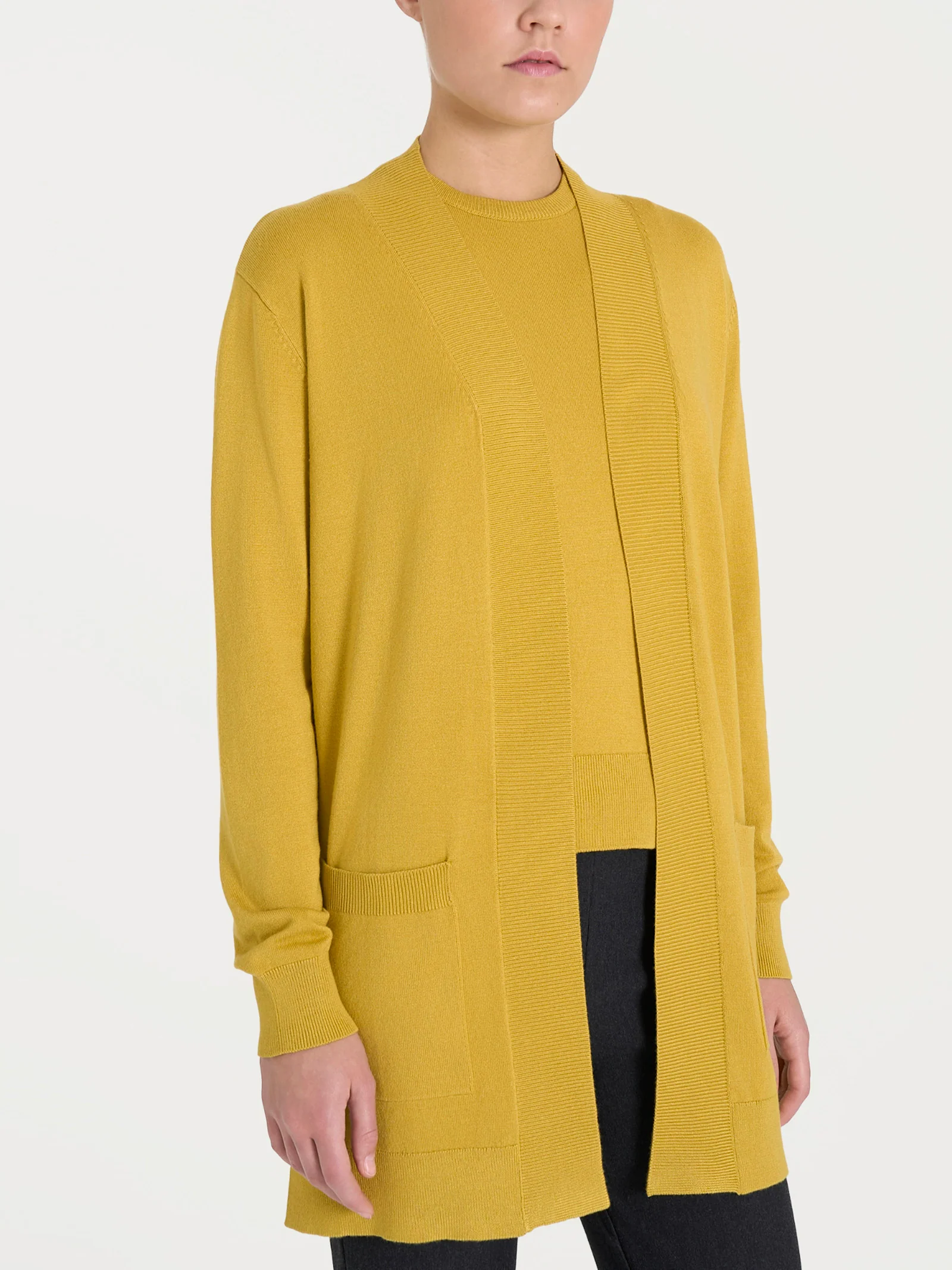 Cardigan con bottoni Four Seasons - Oil Yellow
